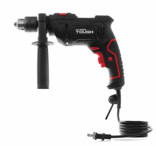 Hyper Tough 6-Amp 1/2-inch Corded Hammer Drill, Keyed Chuck, 120 Volt, 0~3000/min, Model Number TD6HD
