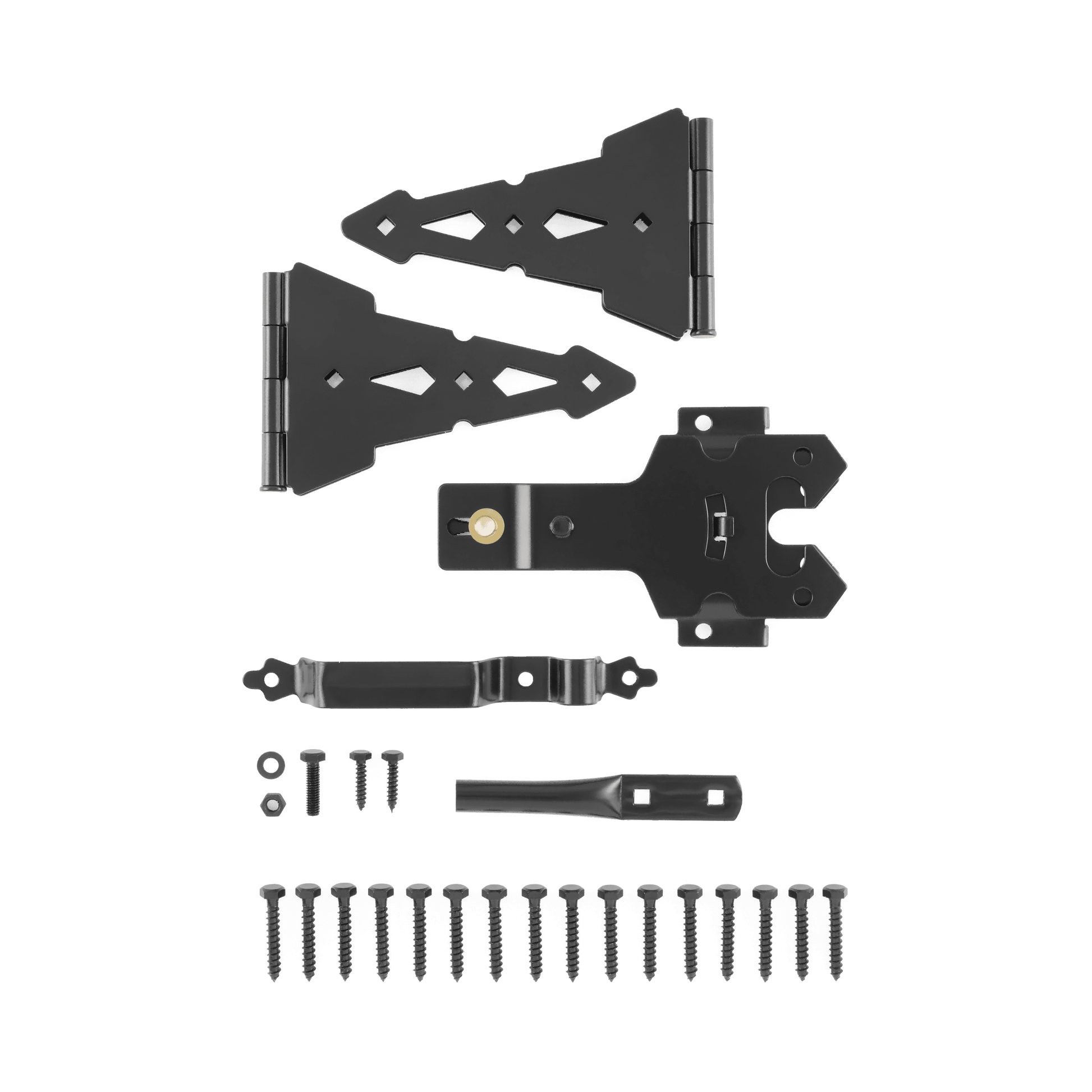 Hyper Tough 8 inch Black Deluxe Steel Latch Gate Kit,Mounting Hardware Included
