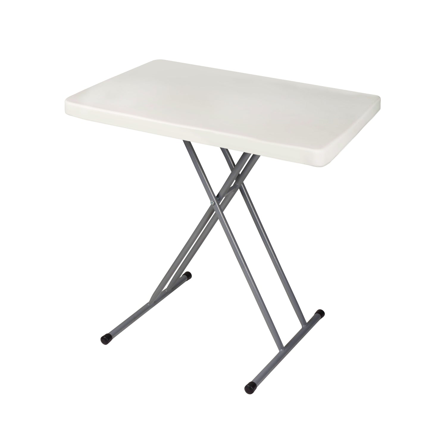 Hampden Furnishings Baldwin 13"-28" Personal Height Adjustable Folding Table, Plastic/Steel, Grey
