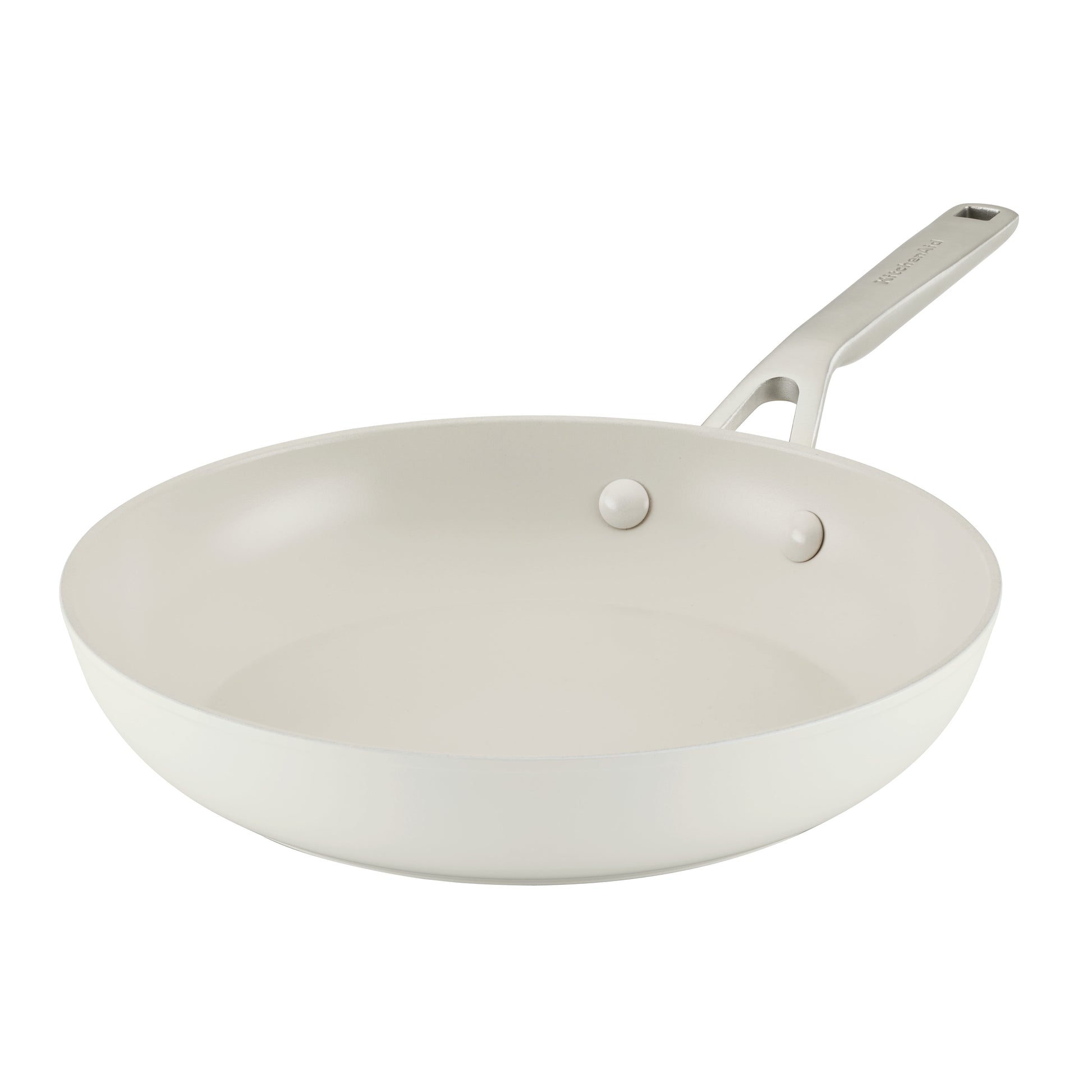 KitchenAid Hard Anodized 10 Inch Ceramic Nonstick Frying Pan, Oven Safe to 500Â°F, Porcelain White