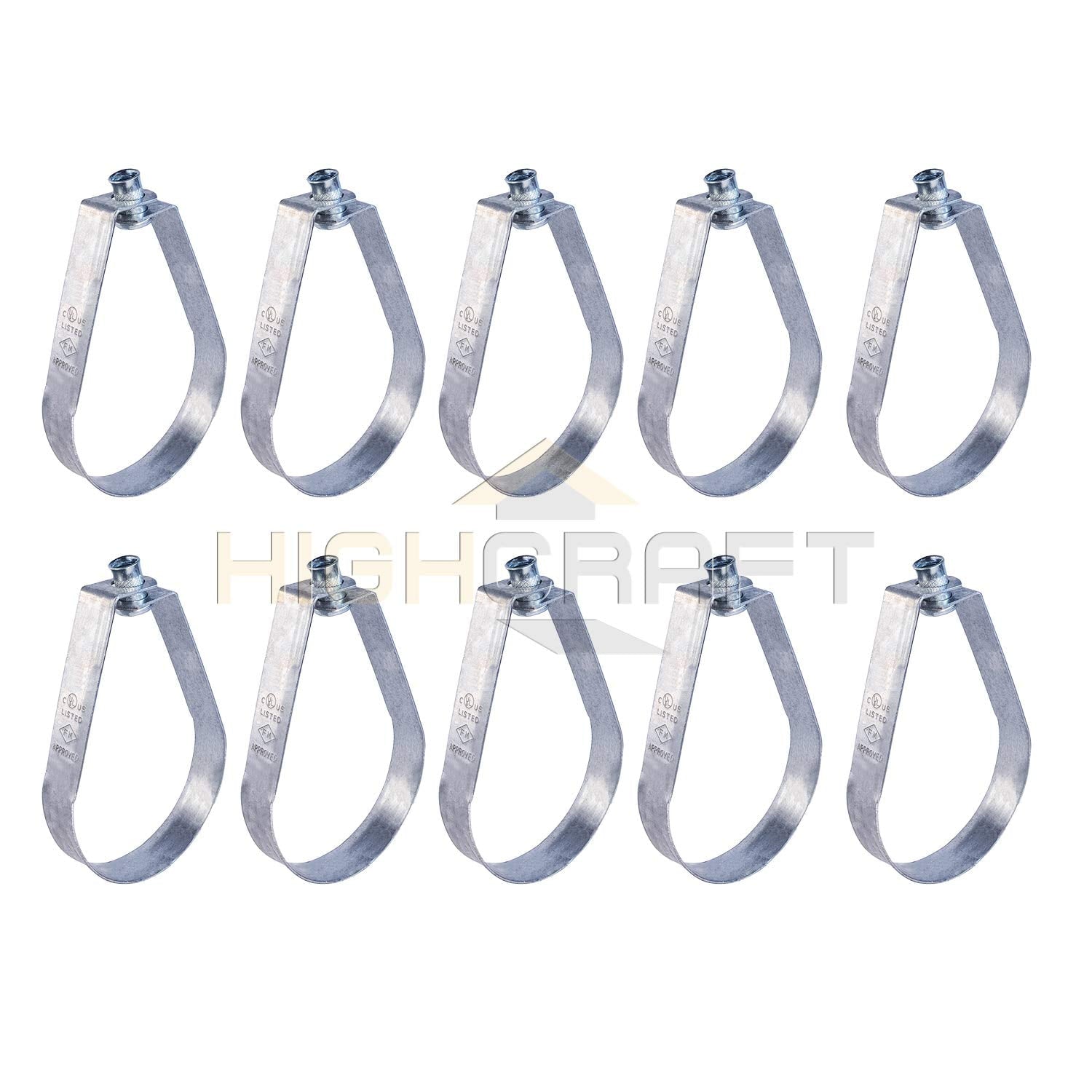 Highcraft 3/4 in. Swivel Loop Hanger for Vertical Pipe Support in Galvanized Steel (10-Pack)
