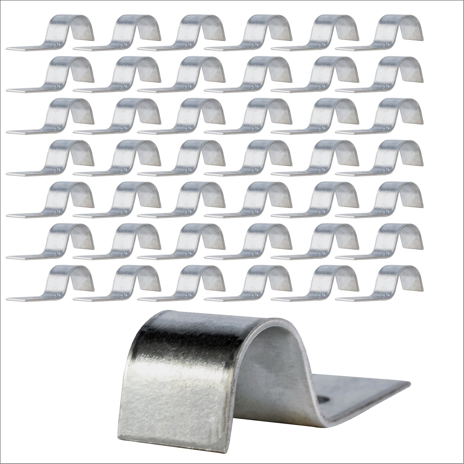 Highcraft One Hole Pipe Strap U-Bracket, 3/4", Galvanized,100 Pk