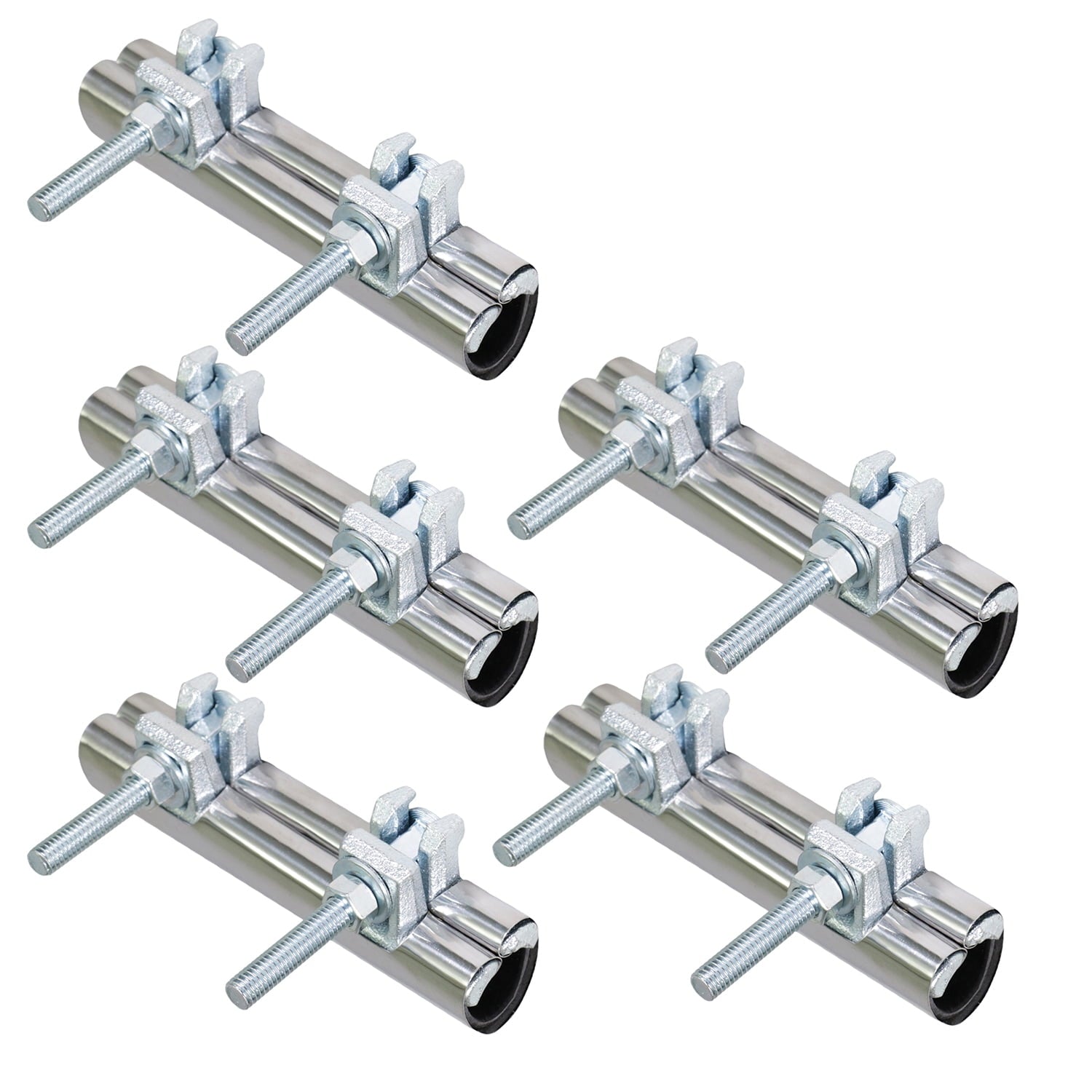 Highcraft Pipe Repair Clamp 2" One Bolt, 6" Long Stainless Steel (5 Pack)