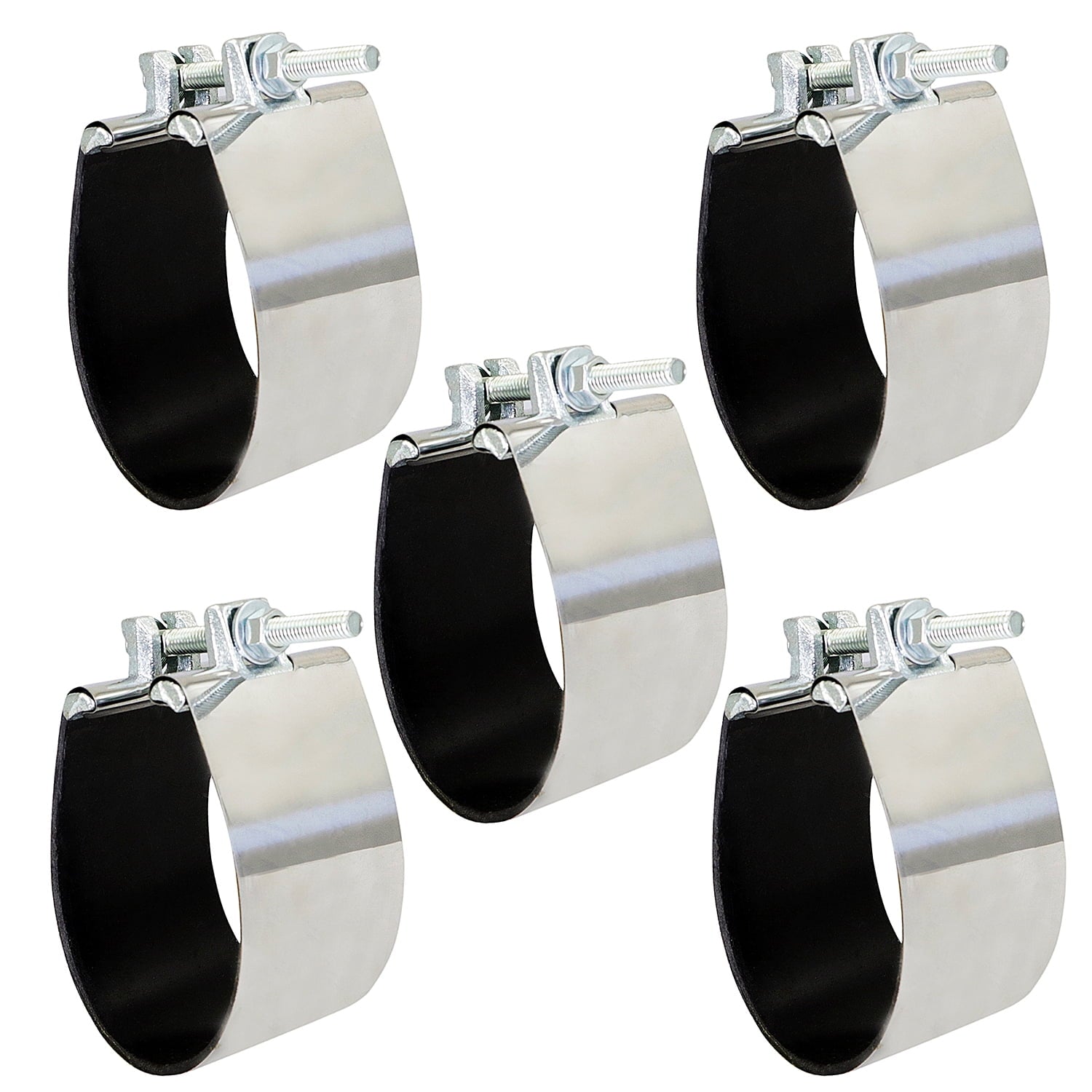 Highcraft Pipe Repair Clamp 2-1/2" One Bolt, 3" Long Stainless Steel (5 Pack)