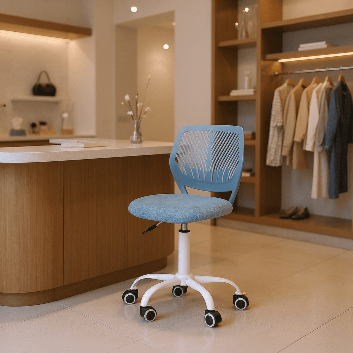 Homy Casa Swivel Reception Chair with Adjustable Height for Office Conference,Waiting Room,Clinic