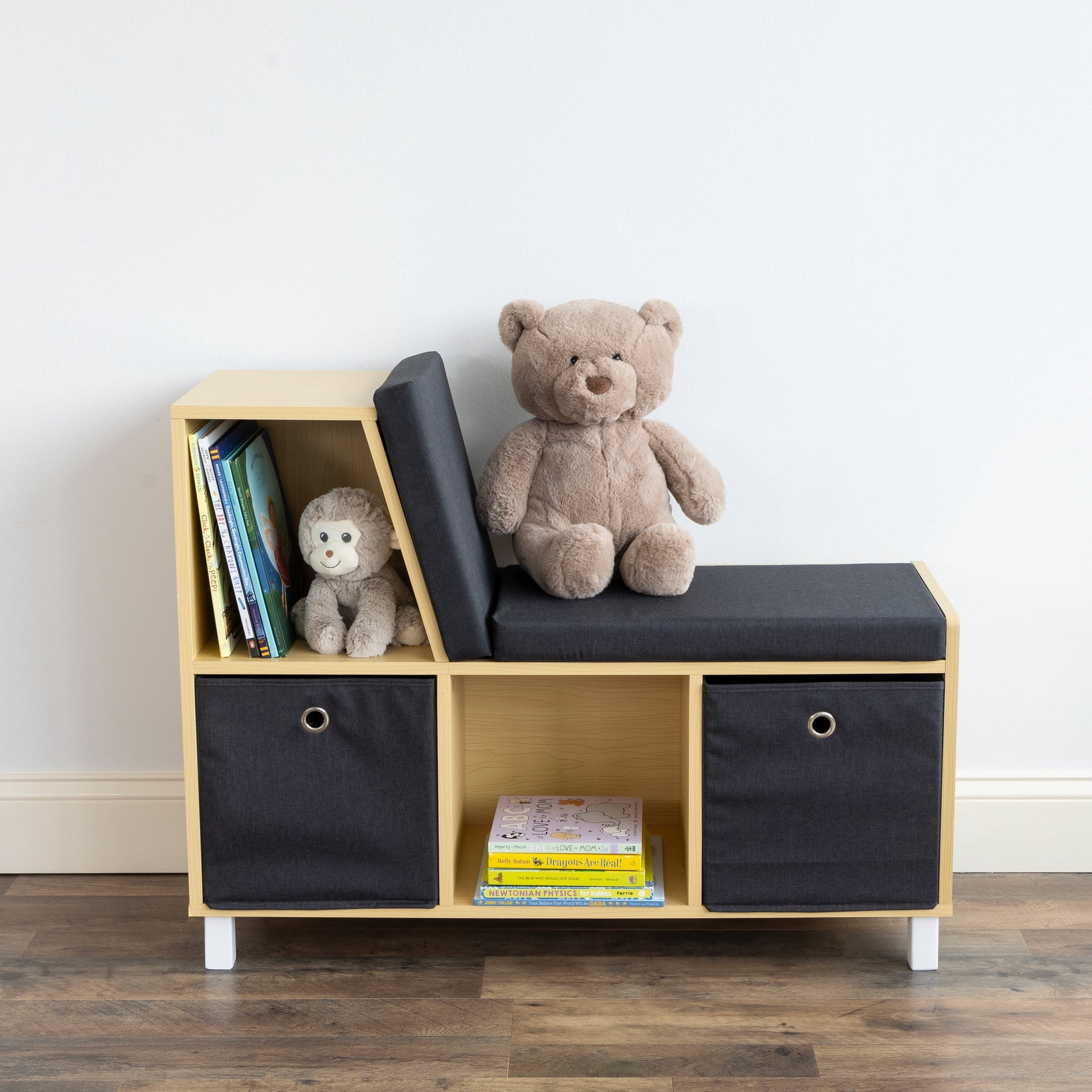Humble Crew Dalton Toddler Book Nook, Natural/Black/White/Grey