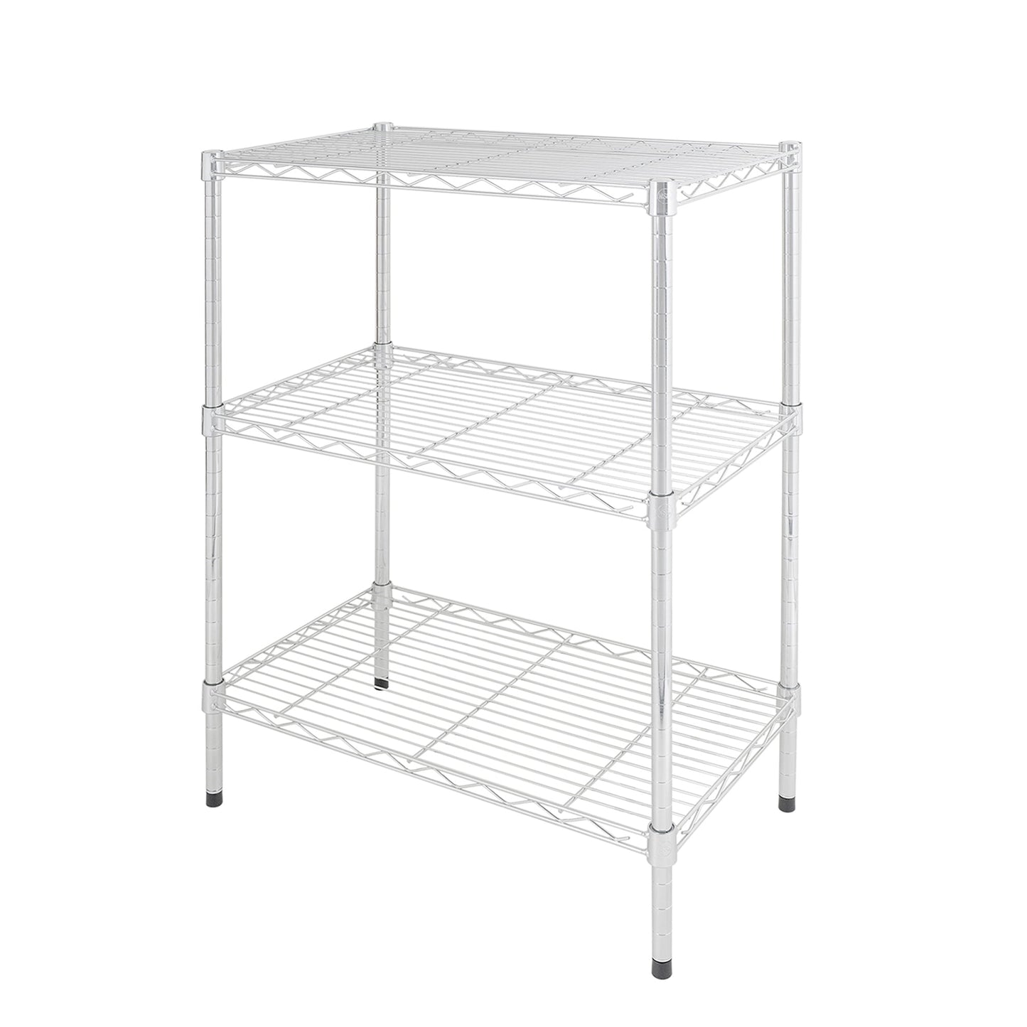 Hyper Tough 3-Tier Wire Shelving Rack, Chrome, 750 lbs Capacity