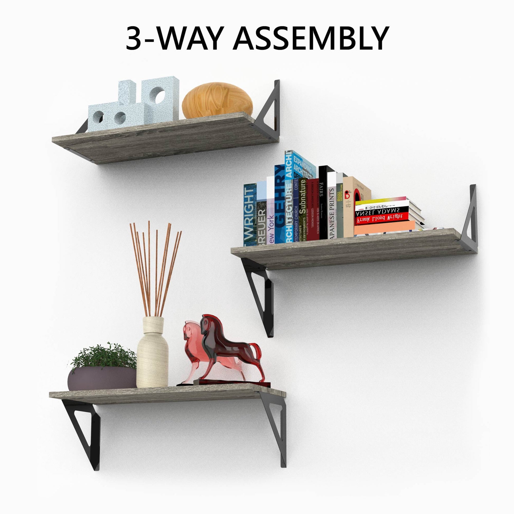 Hyper Tough 6 in. x 15 3/4 in. Rustic Gray Laminated Wood Shelf