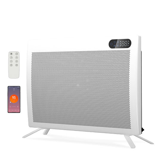 Joreek 1500W Convection Panel Heater Under Desk Freestanding Wall Mountable Quiet Infrared Space Heater Energy Efficient Smart WiFi App