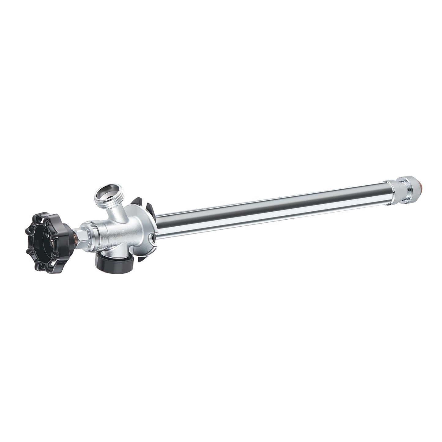 KFFKFF 12-Inch Frost-Free Sillcock, 1/2" PTC x 3/4" MHT Hose Bibb, Lead-Free Brass Anti-Siphon Valve, Push-to-Connect Plumbing Fitting, Works with PEX, Copper, and CPVC Pipes