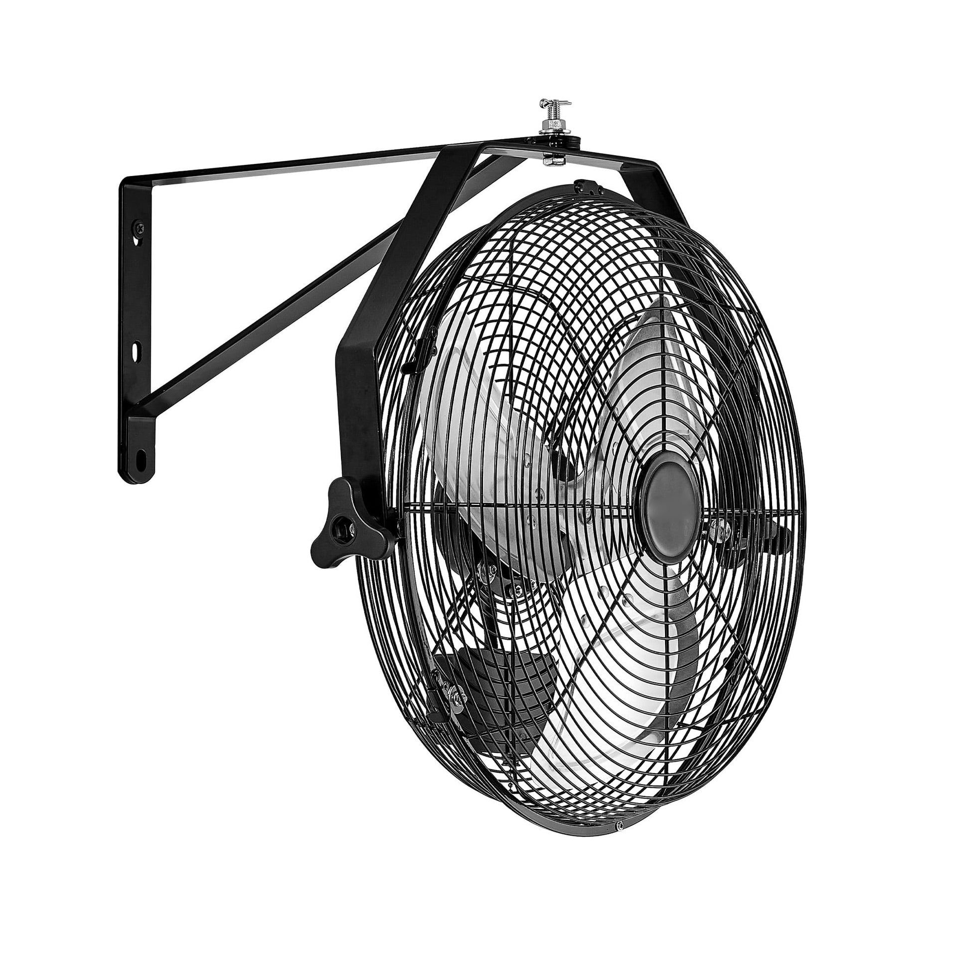 KFFKFF 14-Inch Industrial Wall Mount Fan, IP44 Waterproof Outdoor Rated, 2473 CFM Max Airflow, 3-Speed Adjustable, Aluminum Blades, Pull-Cord Control for Garage, Workshop, Warehouse, Greenhouse