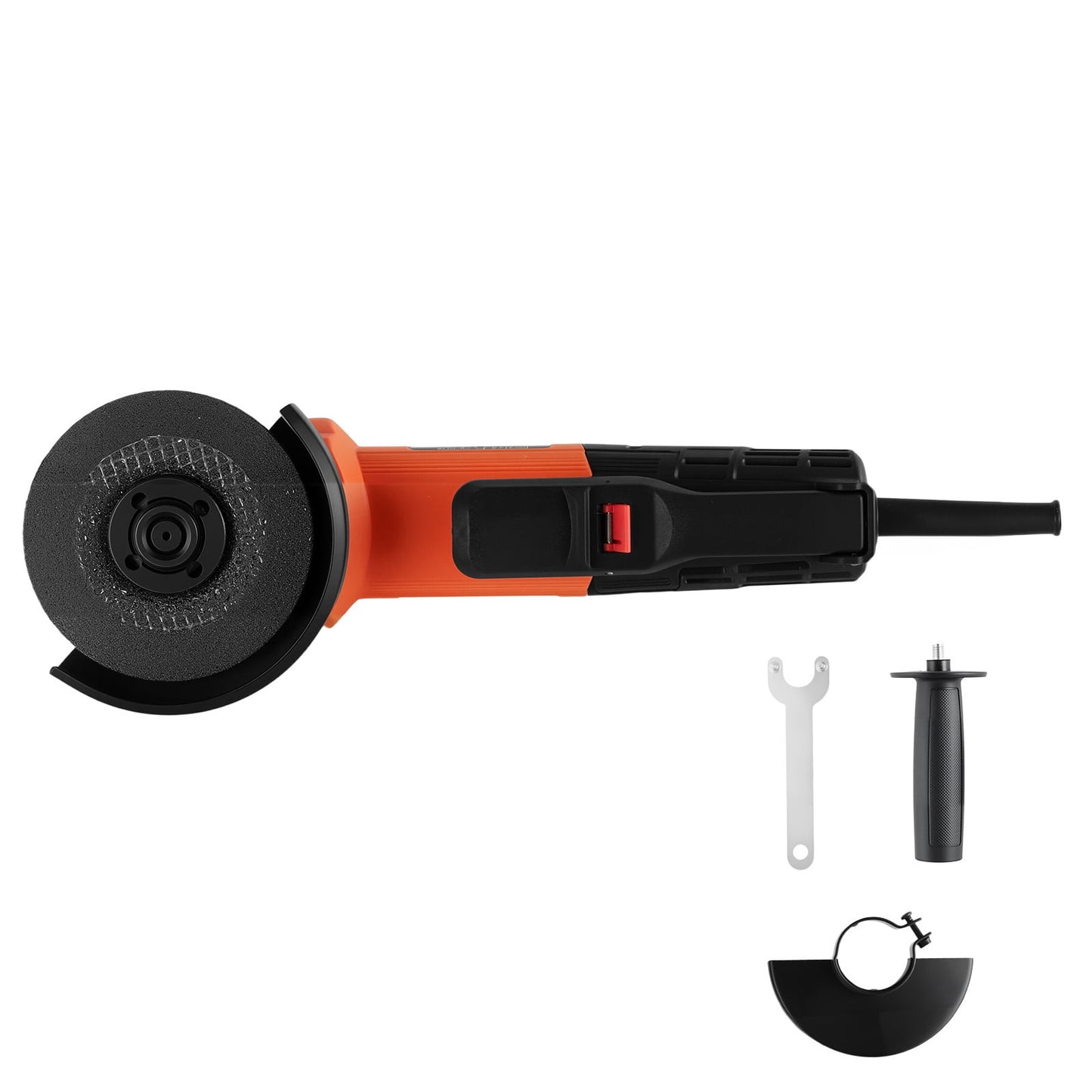 KFFKFF 4-1/2" Electric Angle Grinder, 8Amp 12000RPM High-Speed Corded Tool with 230Â° Adjustable Dust Shield for Grinding, Cutting, and Rust Removal (Disc Not Included)