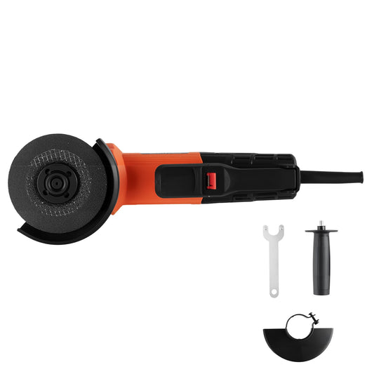 KFFKFF 4-1/2" Electric Angle Grinder, 8Amp 12000RPM High-Speed Corded Tool with 230Â° Adjustable Dust Shield for Grinding, Cutting, and Rust Removal (Disc Not Included)