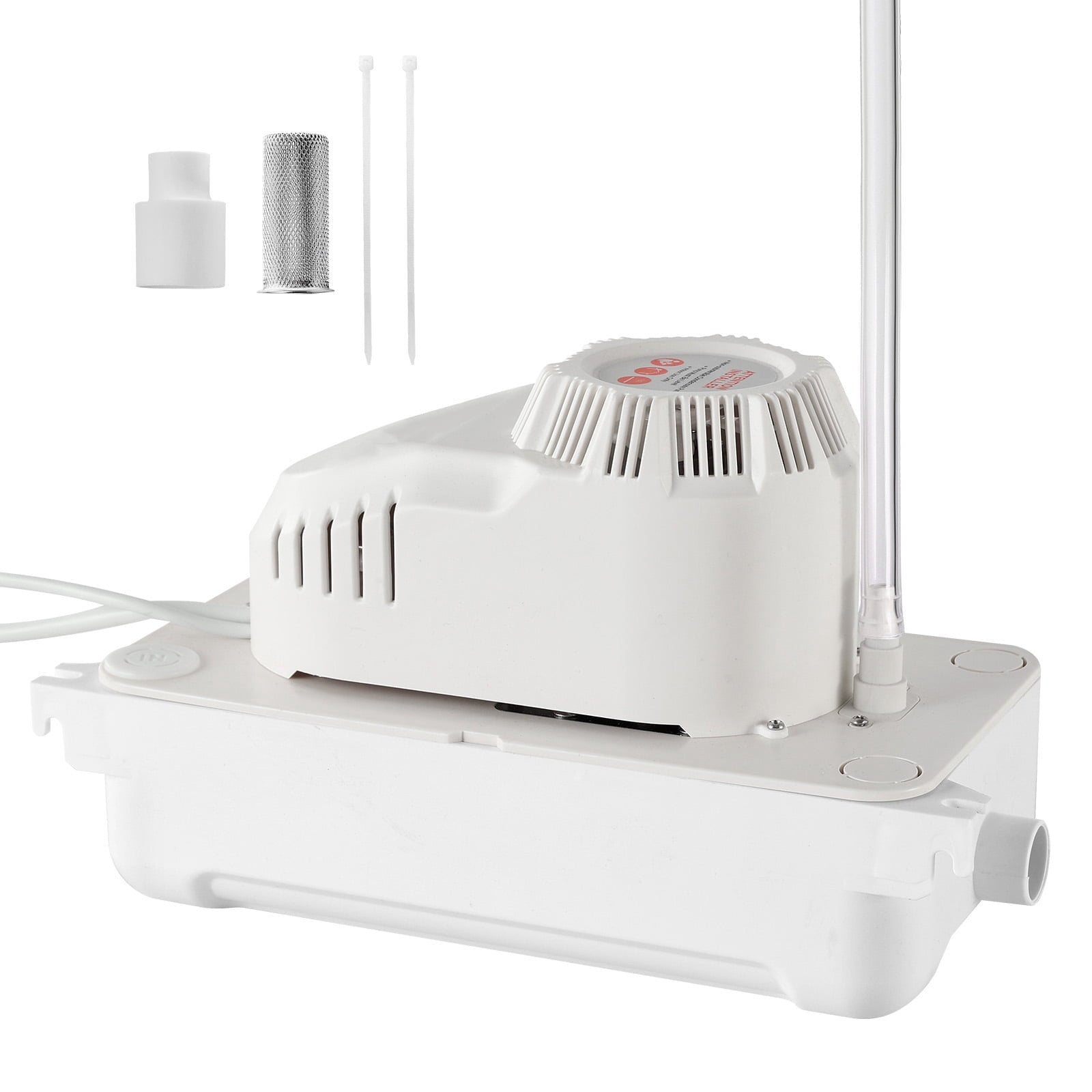 KFFKFF Condensate Pump, 1/12 HP, 90 GPH, 20 ft Lift, 115V Automatic AC Condensation Removal Pump with Safety Switch and 20 ft Tubing, Suitable for Air Conditioners, Dehumidifiers, HVAC Systems