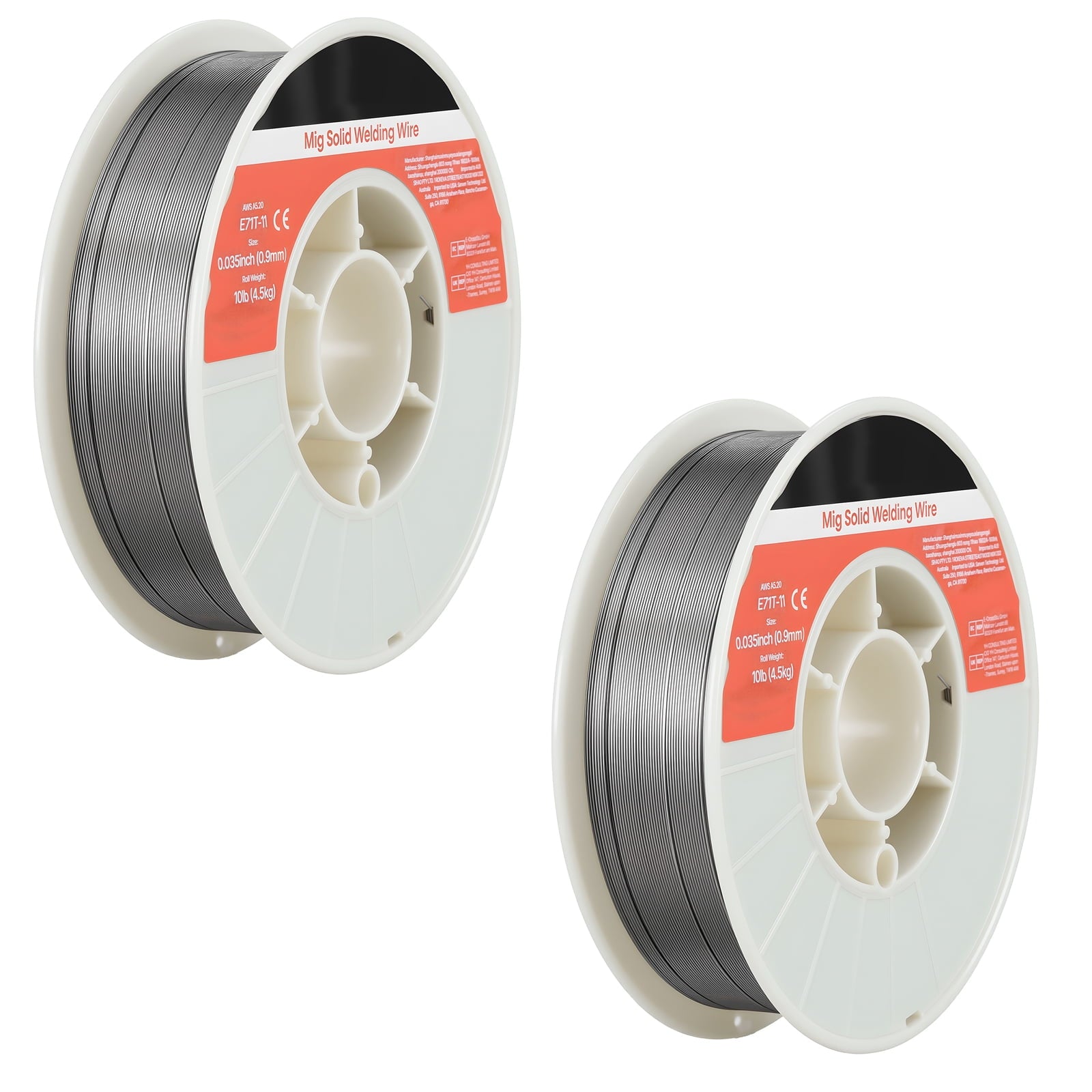KFFKFF Flux Core MIG Welding Wire, E71T-11 0.035-inch 10 LBS, Gasless Mild Steel Welding Wire with Reduced Spatter for Versatile Position Arc Welding, Self-Shielded for Outdoor Applications