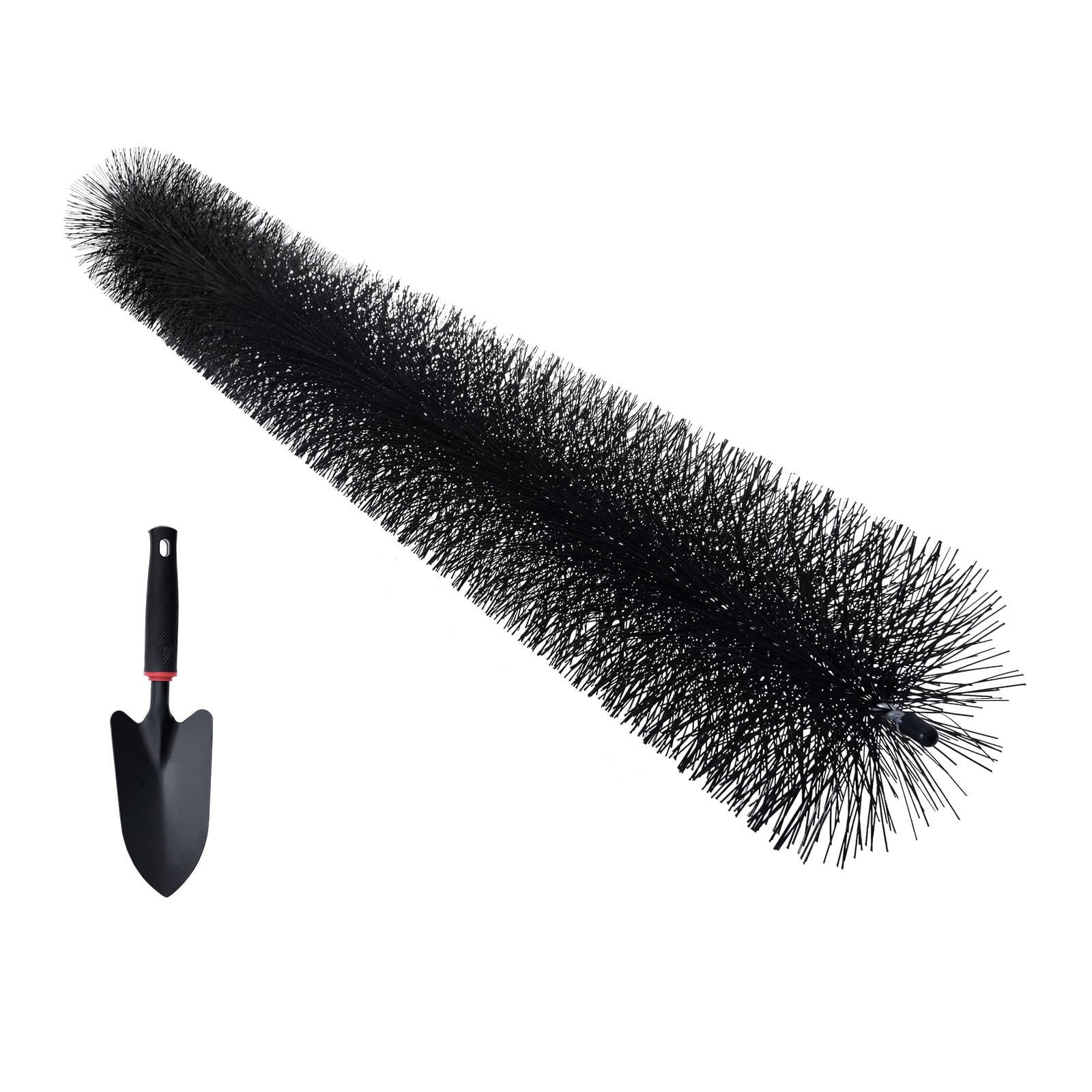 KFFKFF Ground-Level Gutter Brush, 120 Feet Total Length, 4.33-inch Diameter Cleaning Tool for 5-Inch Gutters, Effective Leaf and Debris Guard, 40 Pieces