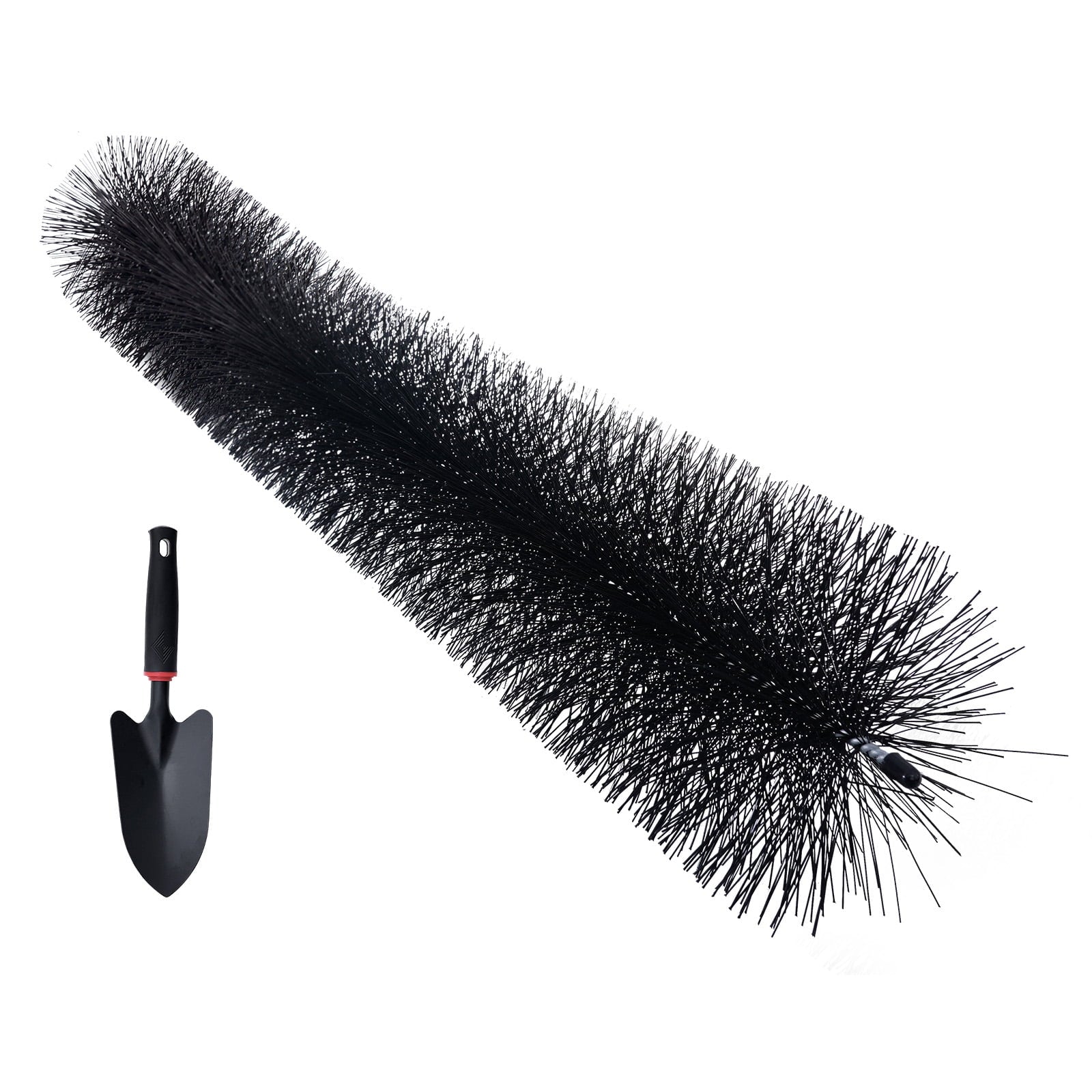 KFFKFF Gutter Brush, 60 Feet Total Length, 5.25 Inch Diameter Cleaning Tool, Ground-Level Leaf Guard for 5 Inch Gutters, Removes Roof Leaves and Debris, Set of 20