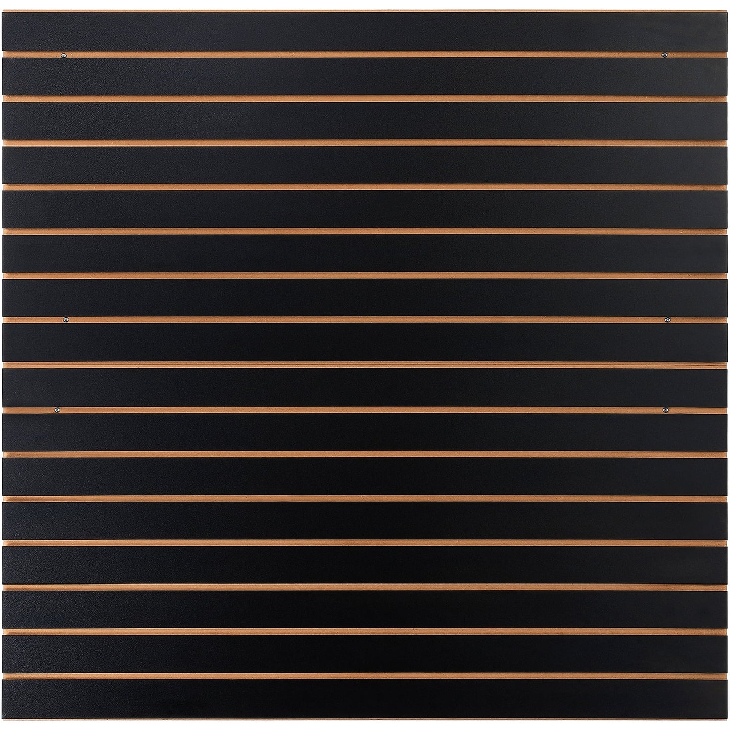 KFFKFF Slatwall Panels, 4 ft x 2 ft Black Garage Wall Panels 24"H x 48"L (Set of 2 Panels), Durable Wall Organizer for Retail Spaces, Garage Storage, and Craft Organization