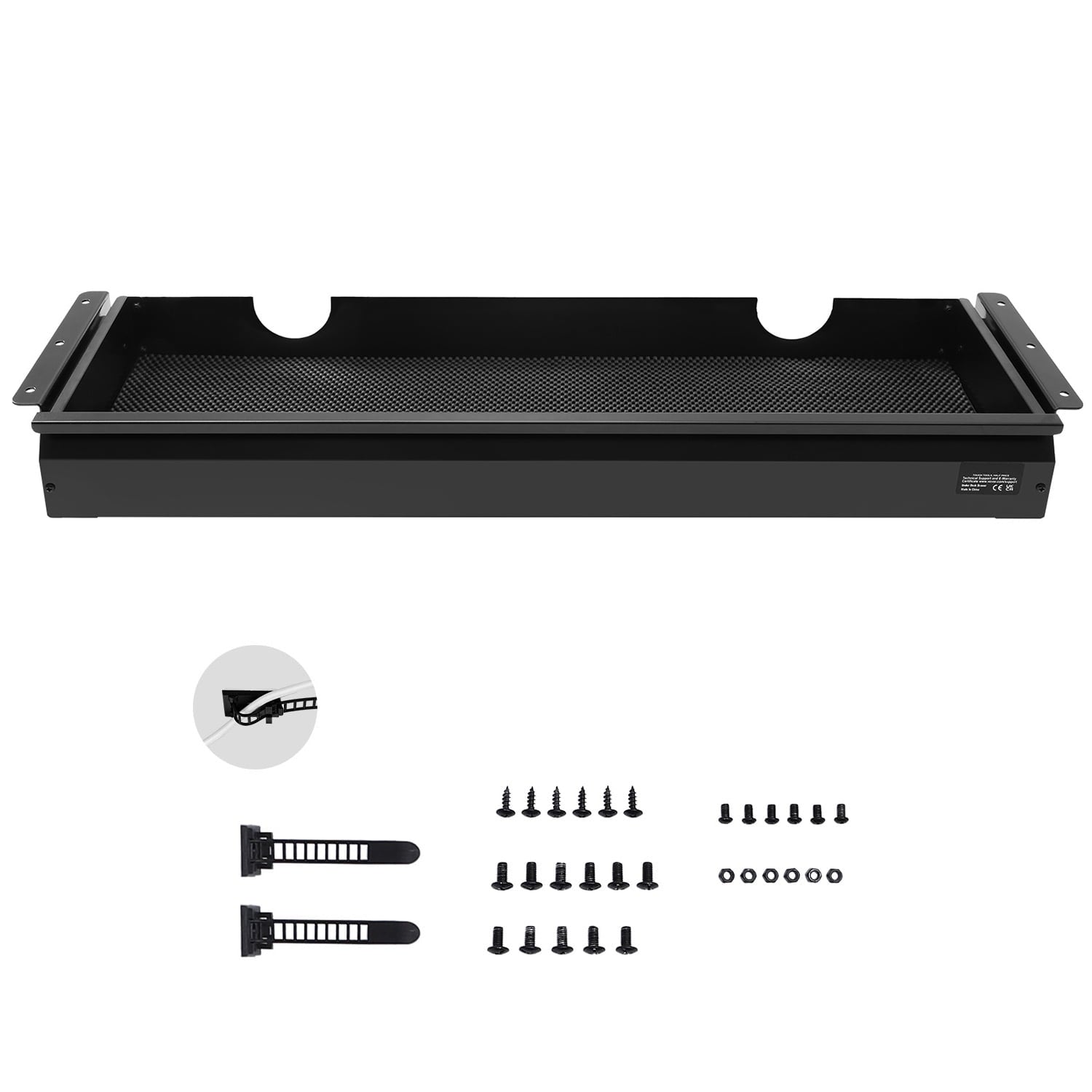 KFFKFF Spacious 33" Broad Under Table Drawer, Concealed Pull-out Storage for Desk, Hidden Workspace Organizer with Smooth Ball-bearing Slides, Underneath Pen Holder for Office Adjustable Workstation