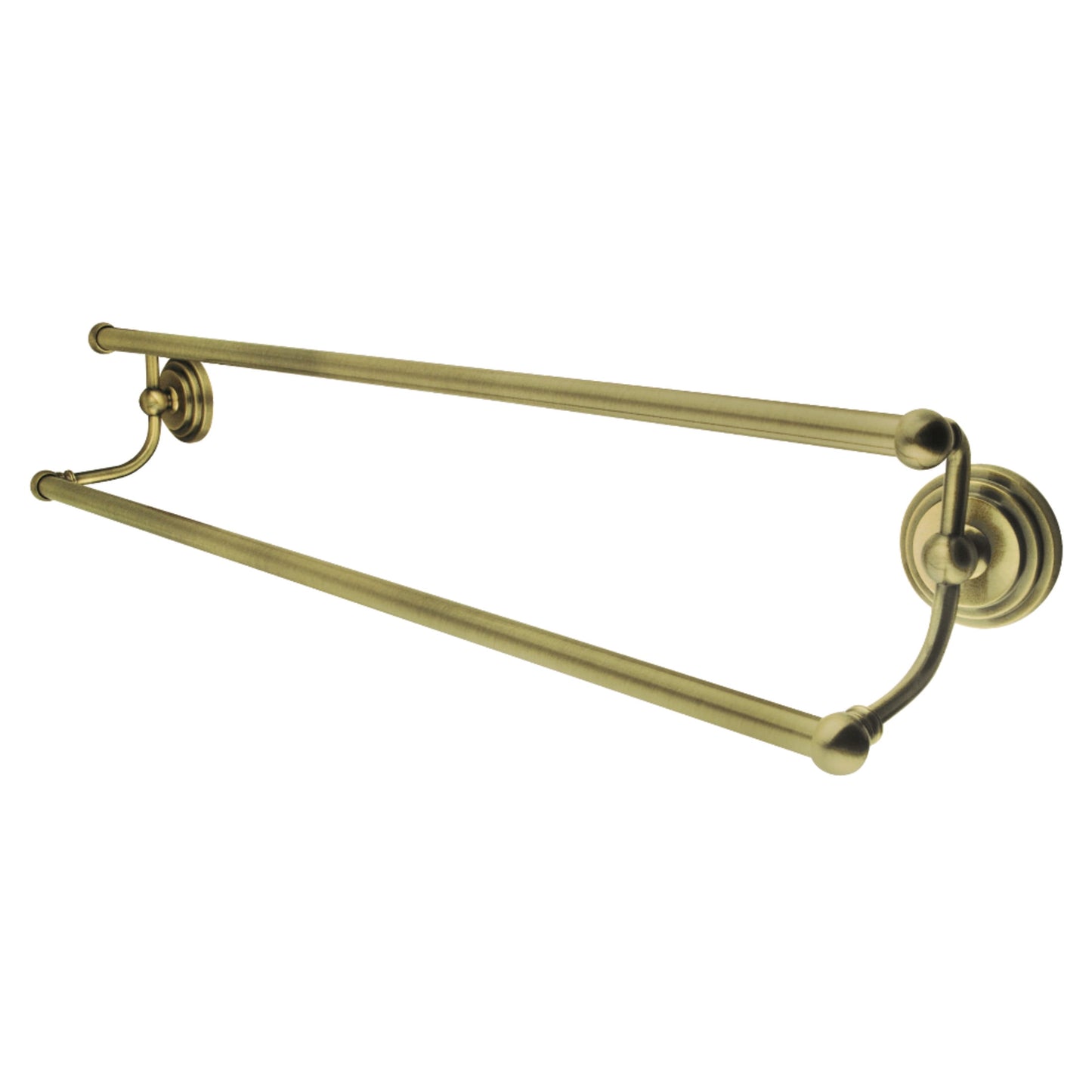 Kingston Brass BA271318AB Milano 18-Inch Double Towel Bar in Antique Brass