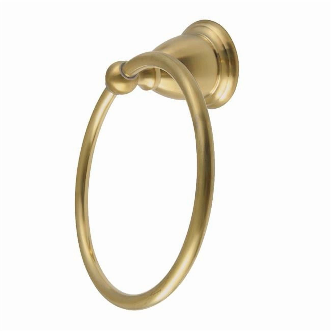 Kingston Brass BA1754BB 6 in. Heritage Towel Ring, Brushed Brass
