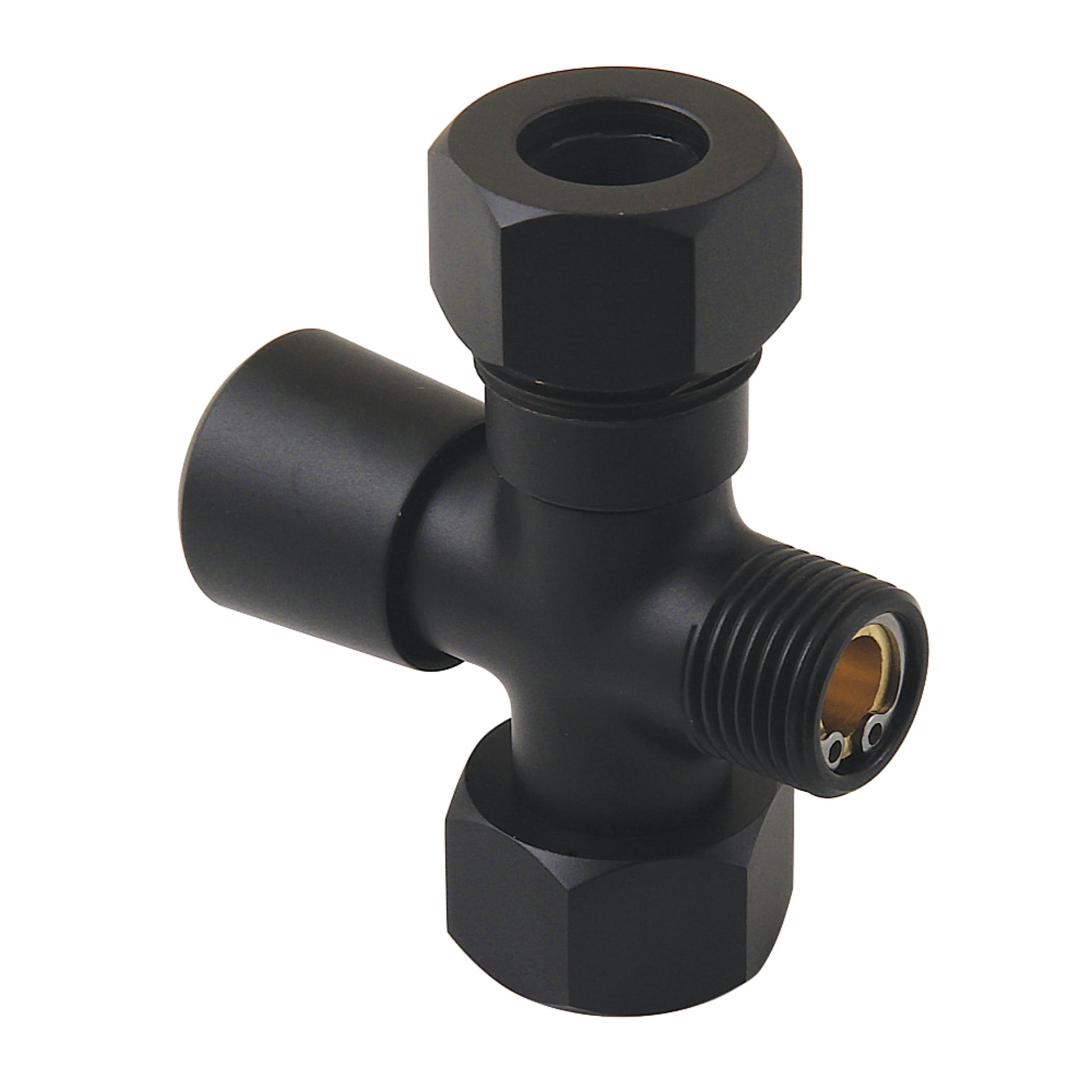 Kingston Brass ABT1060-0 Vintage Shower Arm Diverter in Matte Black