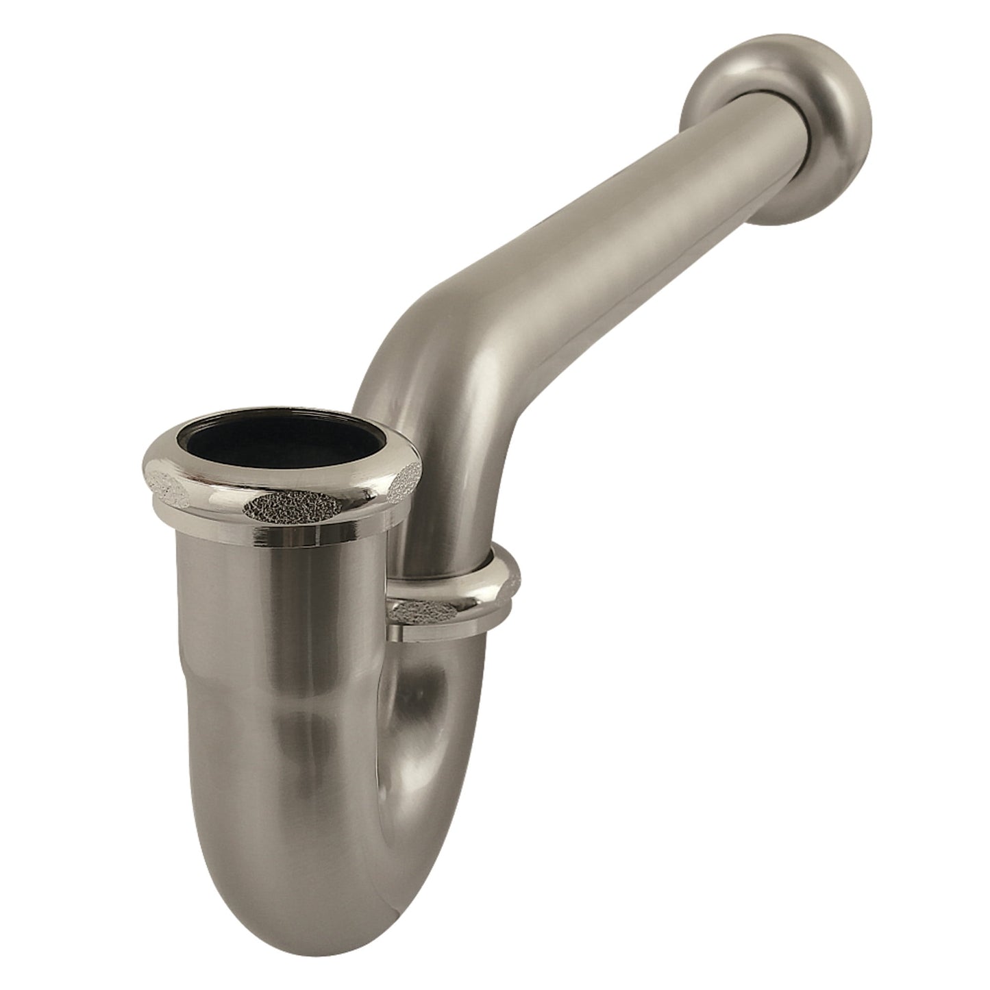 Kingston Brass CC4128 1-1/2" P-Trap with Box Flange, 13-1/16" Length, 18 Gauge, Brushed Nickel