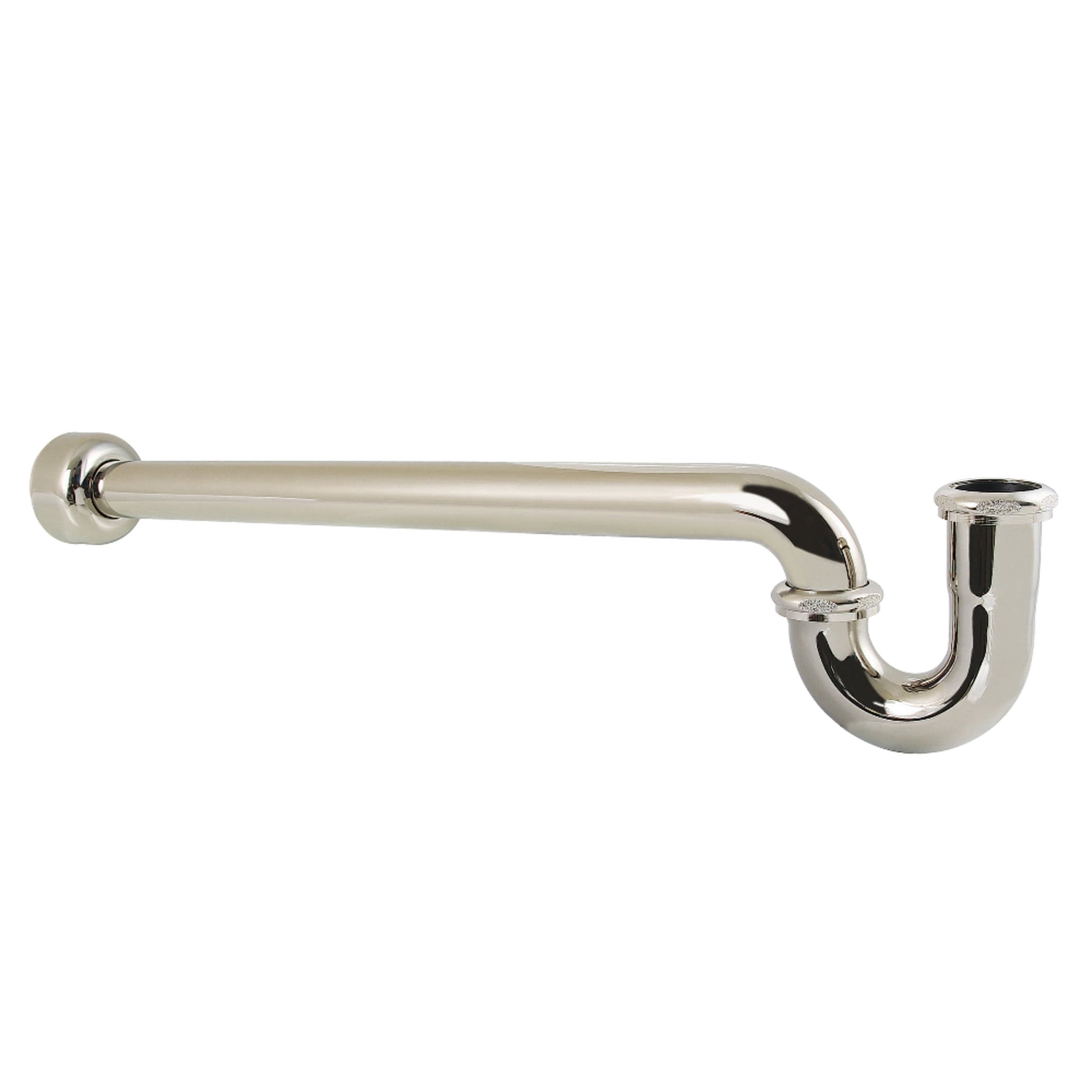 Kingston Brass CC9246 1-1/4" (or 1-1/2") x 1-1/2" P-Trap with Box Flange, 24" Length, 18 Gauge, Polished Nickel