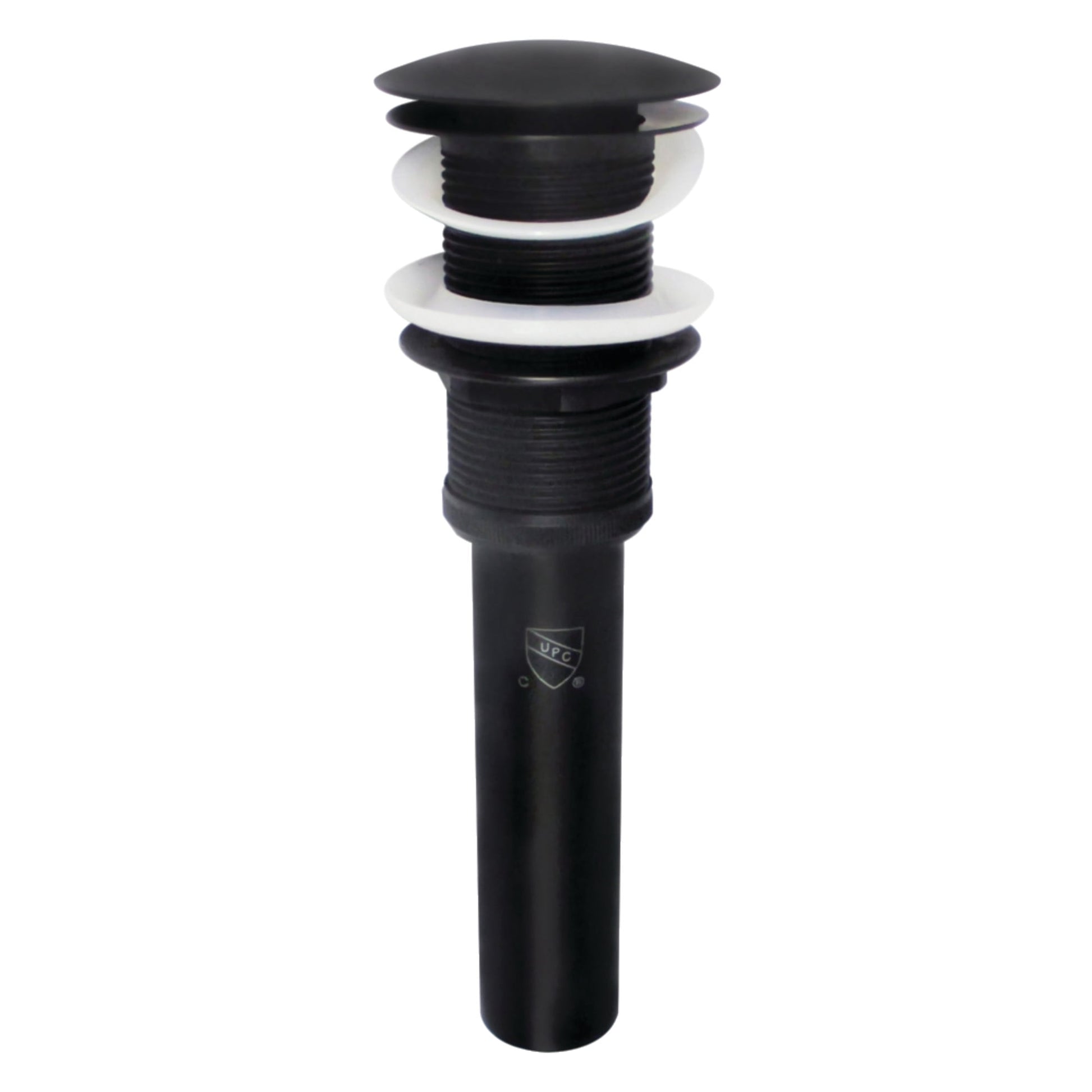 Kingston Brass EV8310MB Coronet Brass Push Pop-Up Bathroom Sink Drain in Matte Black