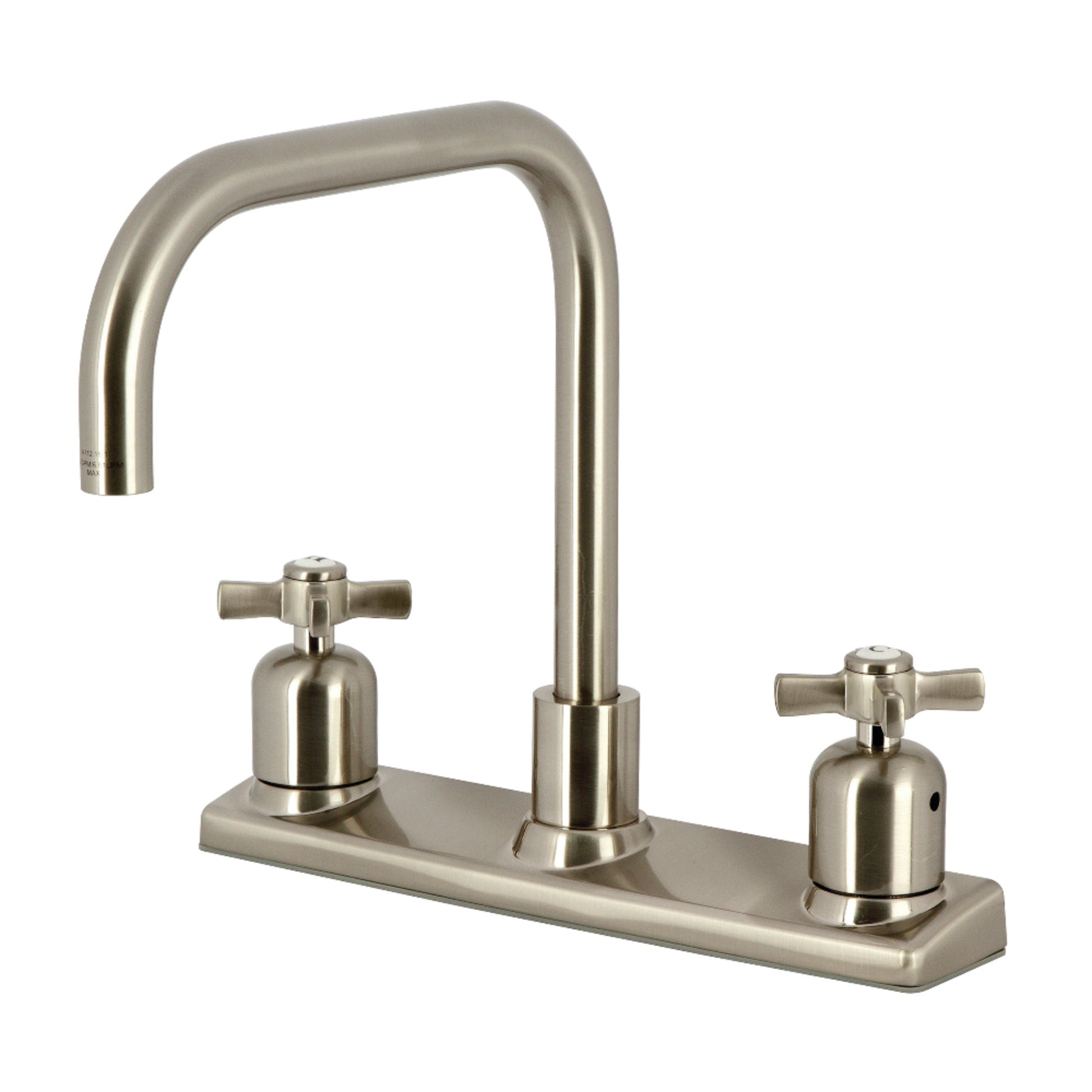 Kingston FB2148ZX Millennium Two-Handle 2-Hole 8" Centerset Kitchen Faucet in Brushed Nickel