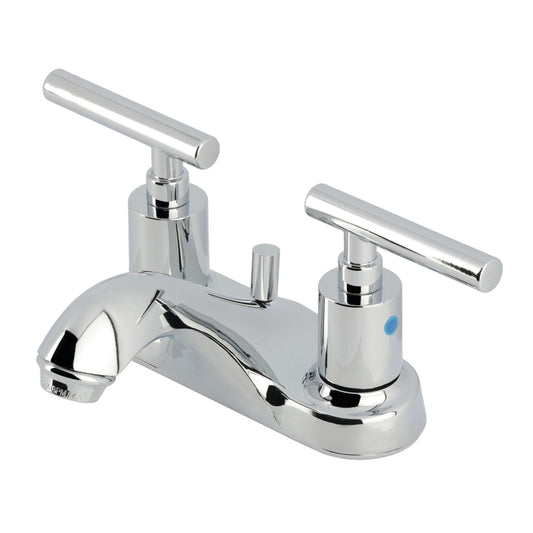 Kingston Brass FB5621CML Manhattan Double-Handle 4" Centerset Bathroom Faucet with Pop-Up Drain, Polished Chrome