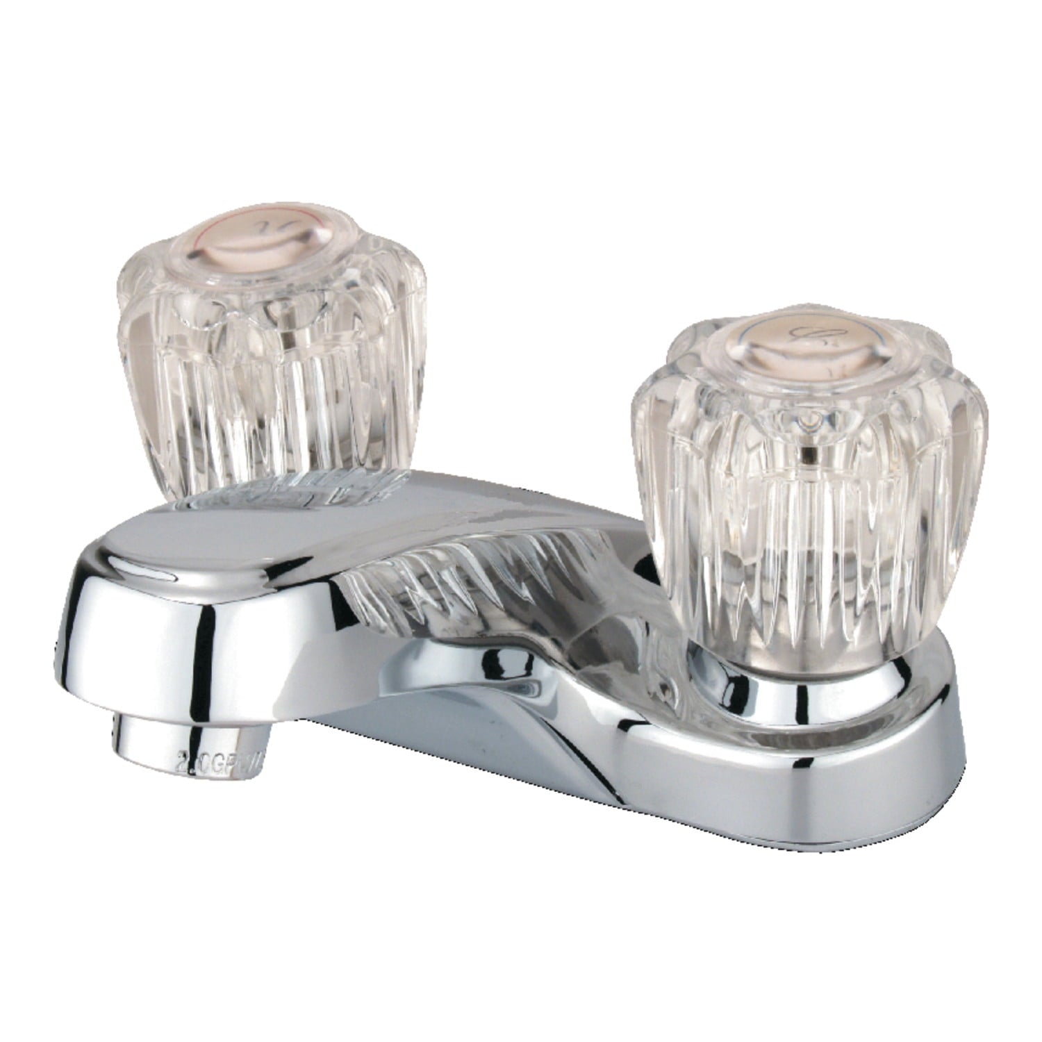 Kingston Brass GKB161 Water Saving Americana Centerset Lavatory Faucet with Acrylic Handle and ABS Pop-Up Chrome