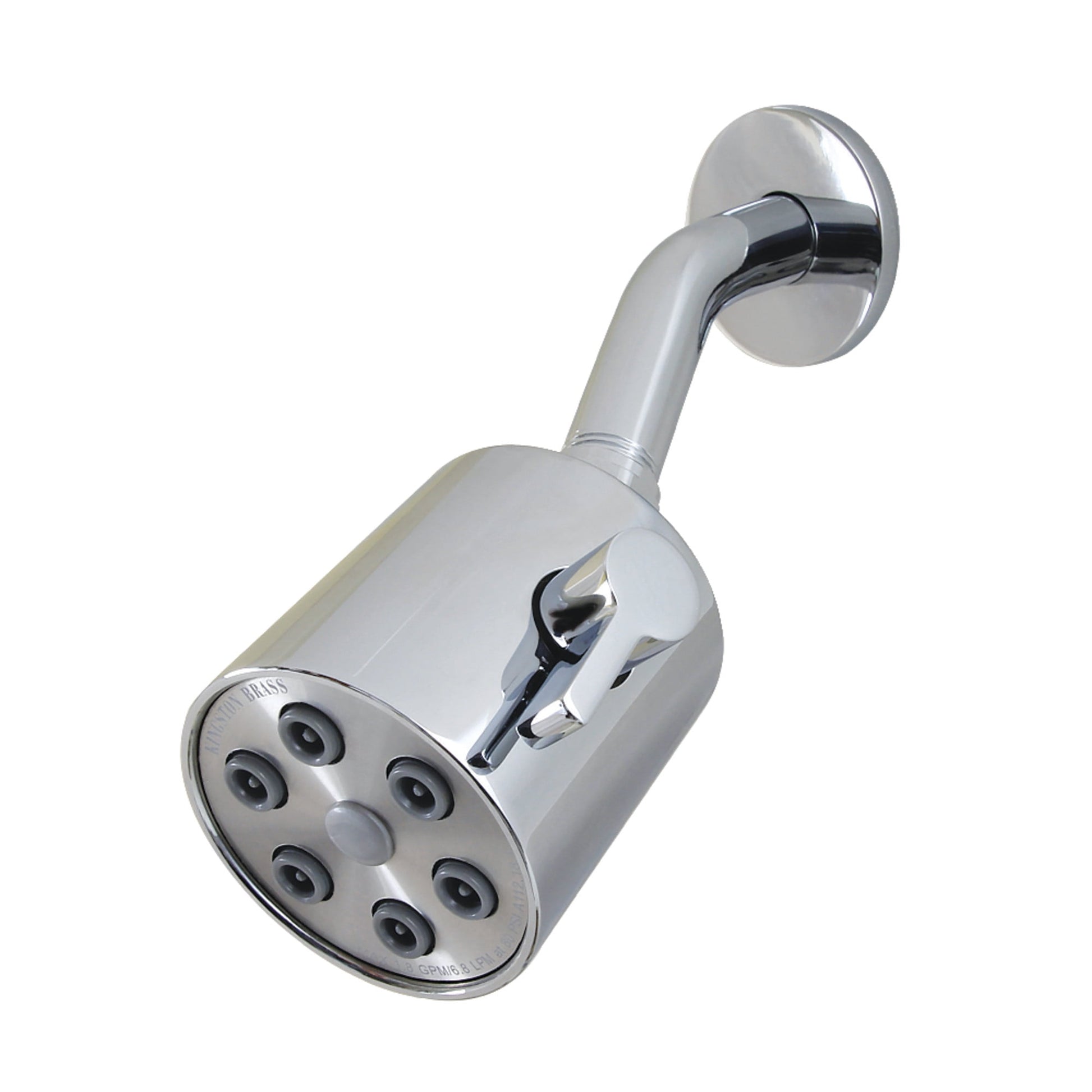 Kingston Brass K238A1CK Shower Scape 3-Inch Round Raindrop Brass Shower Head with 5-3/8 Inch Shower Arm in Polished Chrome