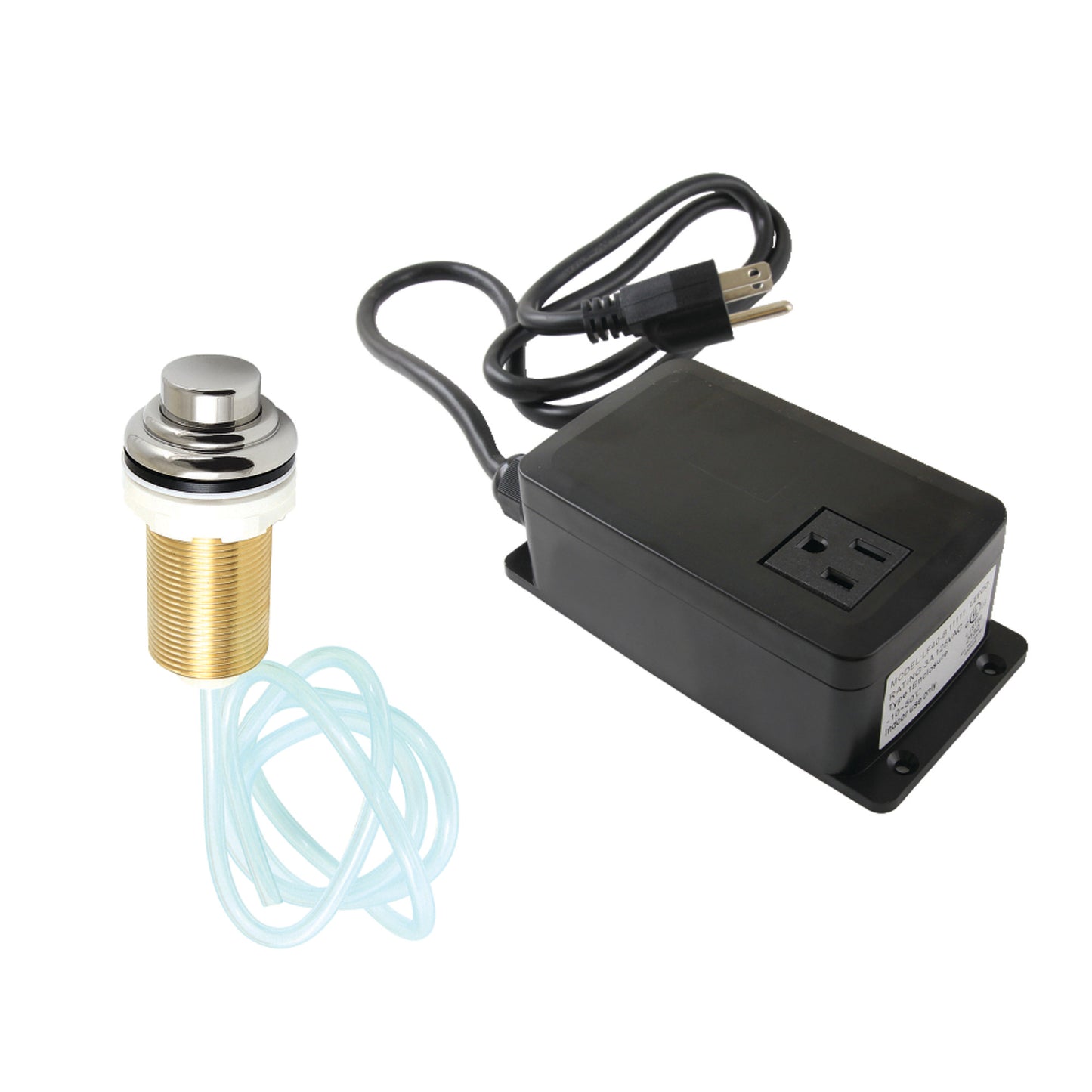 Kingston Brass KATSK216 Trimscape Single Outlet Garbage Disposal Air Switch Kit in Polished Nickel