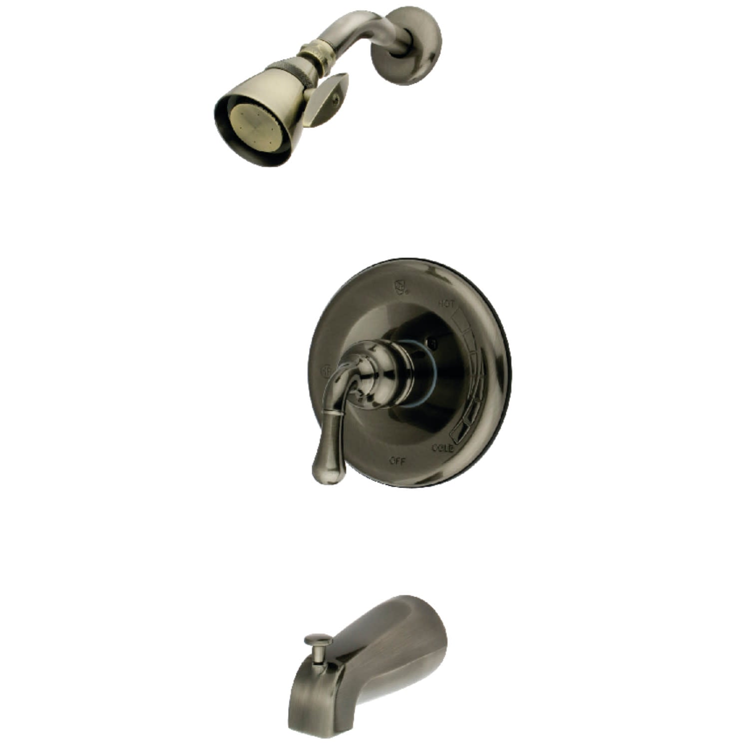 Kingston Brass Tub and Shower Faucet Trim Kit for KB1633, Black Stainless Finish