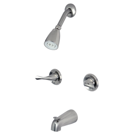 Kingston Brass Yosemite KB2248YL Two Handle Tub Shower Faucet Satin Nickel