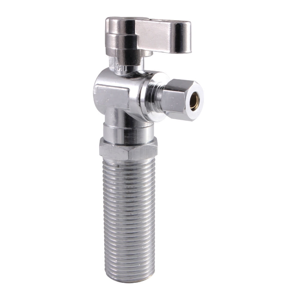 Kingston Brass KF903 1/2" MIP(NPSM) x 1/4" OD Comp Angle Stop Valve for Ice Maker, Polished Chrome