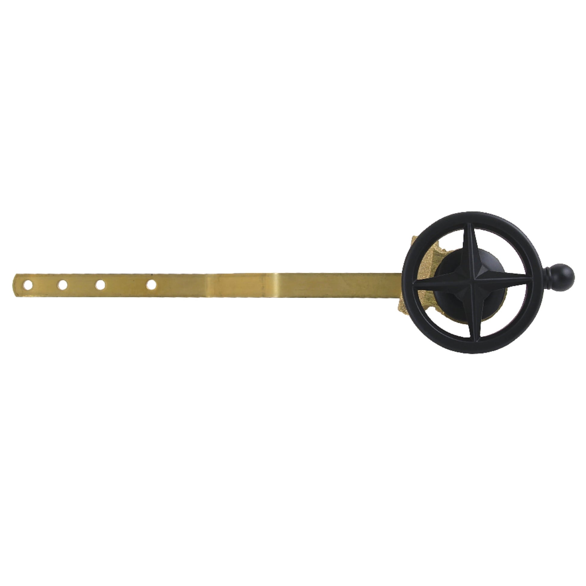 Kingston Brass KTRNK0 Levante Front Mount Toilet Tank Lever with Knurled Handle in Matte Black
