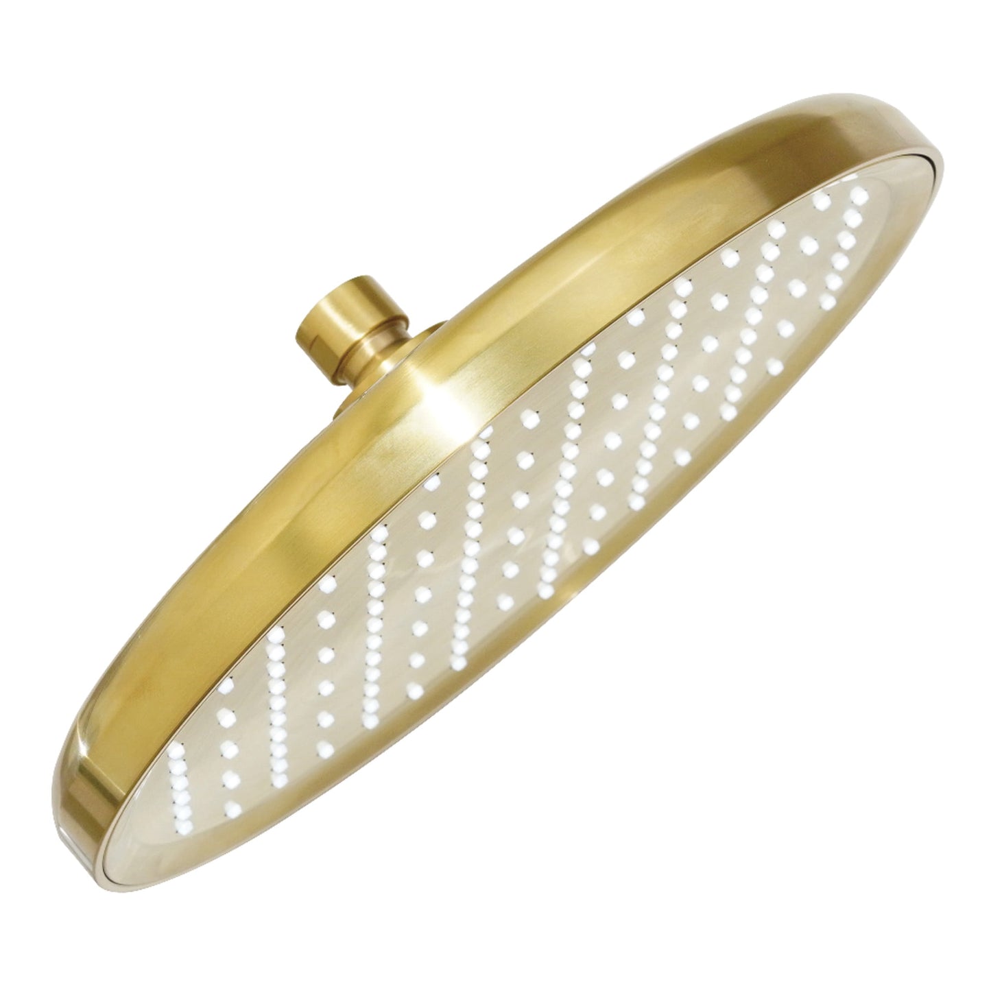 Kingston Brass KX140P7 Slenderain 10" Round Rainfall Shower Head, Brushed Brass