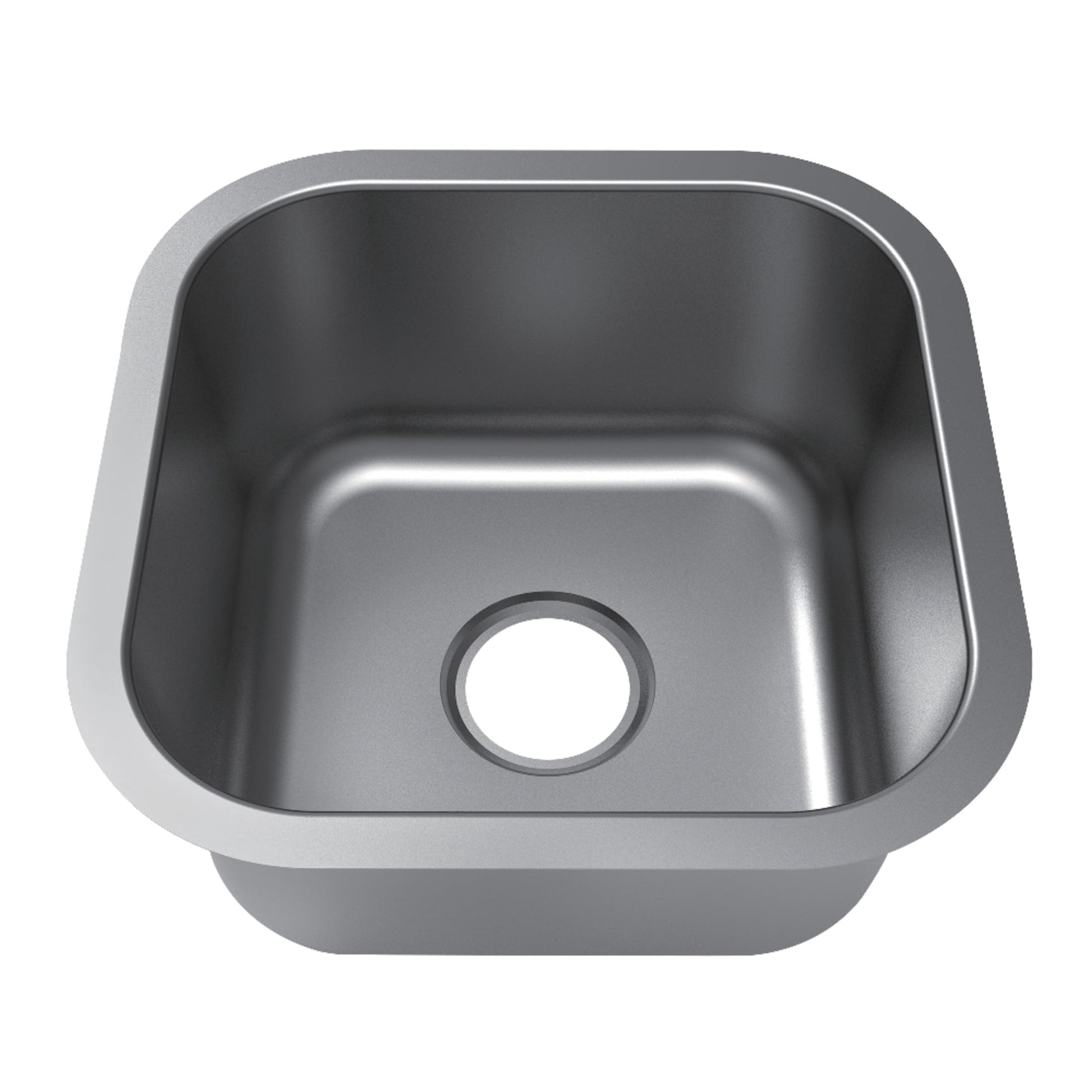 Kingston GKUS16168 Loft 16-Inch Stainless Steel Single Bowl Undermount Bar Prep Sink in Brushed Stainless Steel