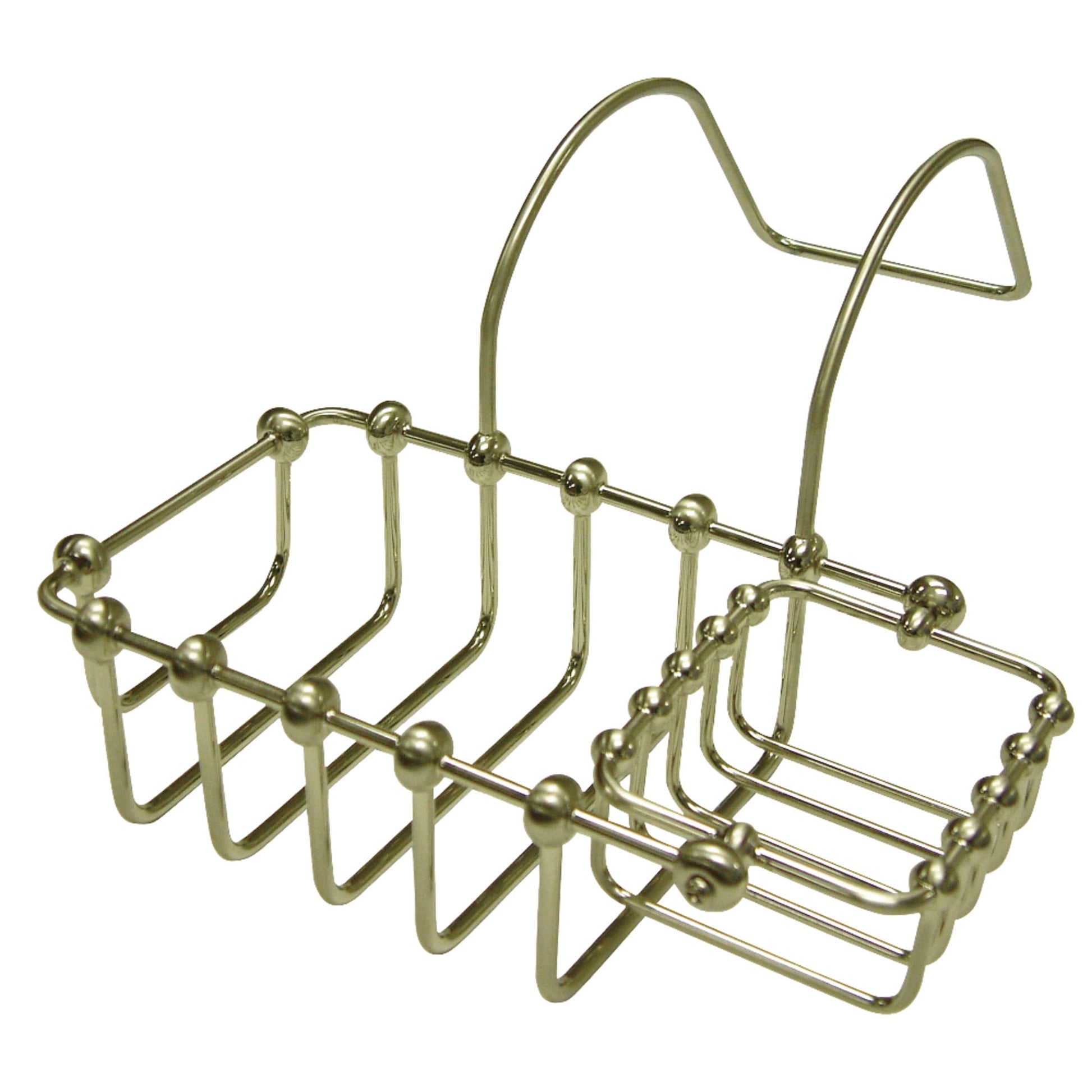Kingston Brass CC2178 7-Inch Clawfoot Tub Hanging Soap and Sponge Holder in Brushed Nickel