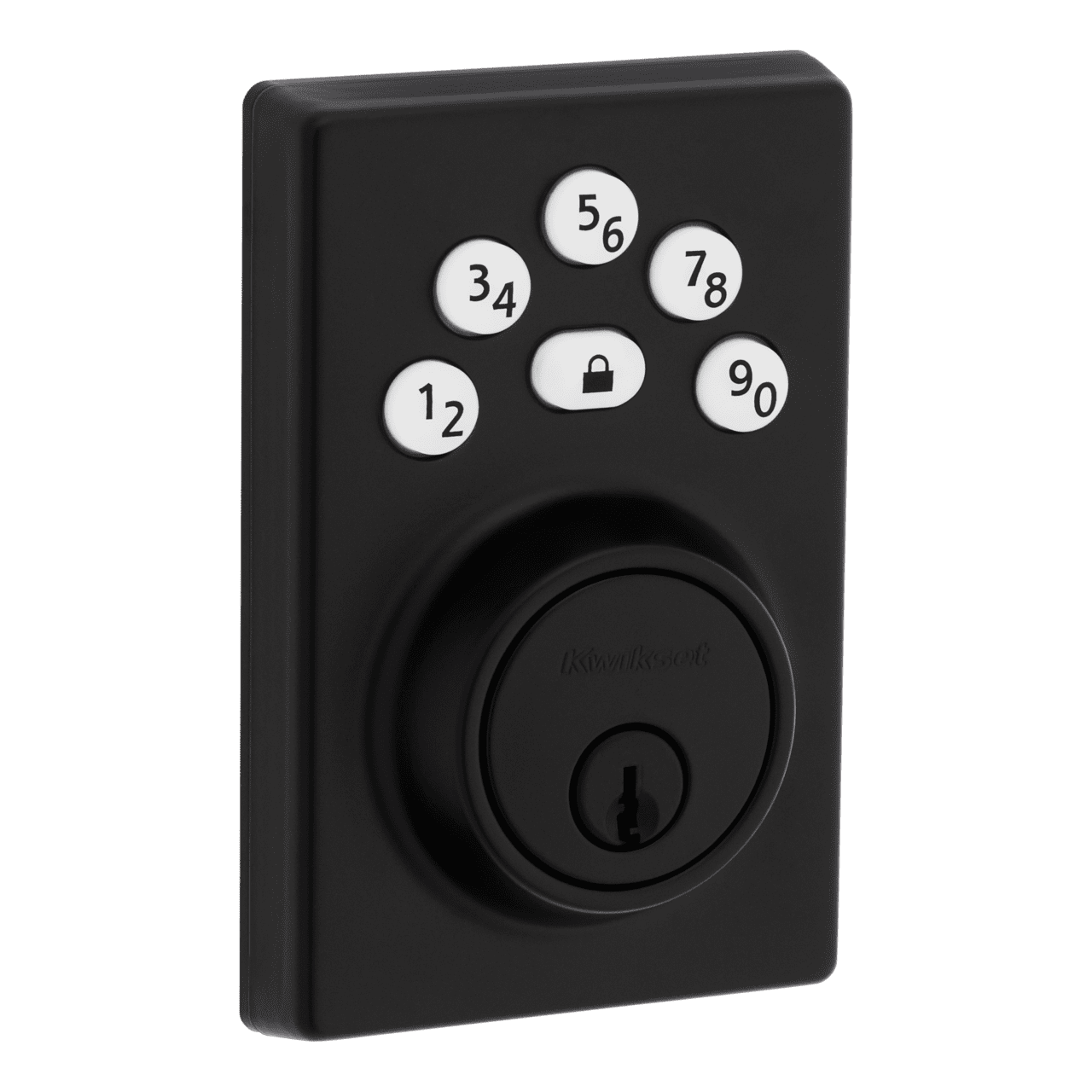 Kwikset Powerbolt 240 5-Button Keypad Matte Black Contemporary Electronic Deadbolt Door Lock