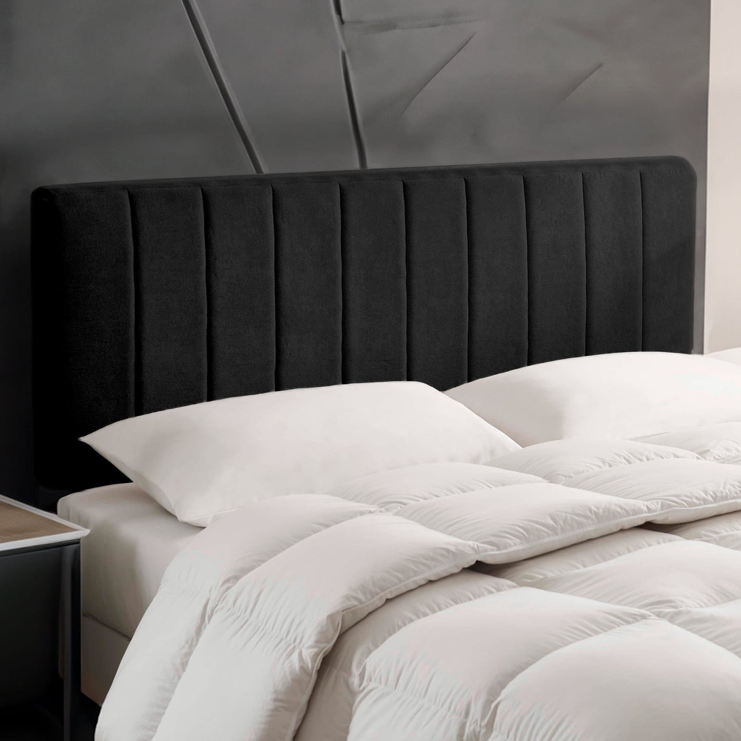 Lammlaoe Queen Headboard, Upholstered Wall Mounted, Peel and Stick Installation, Sound Reducing 3D Panel Design, Easy Assembly, Pink