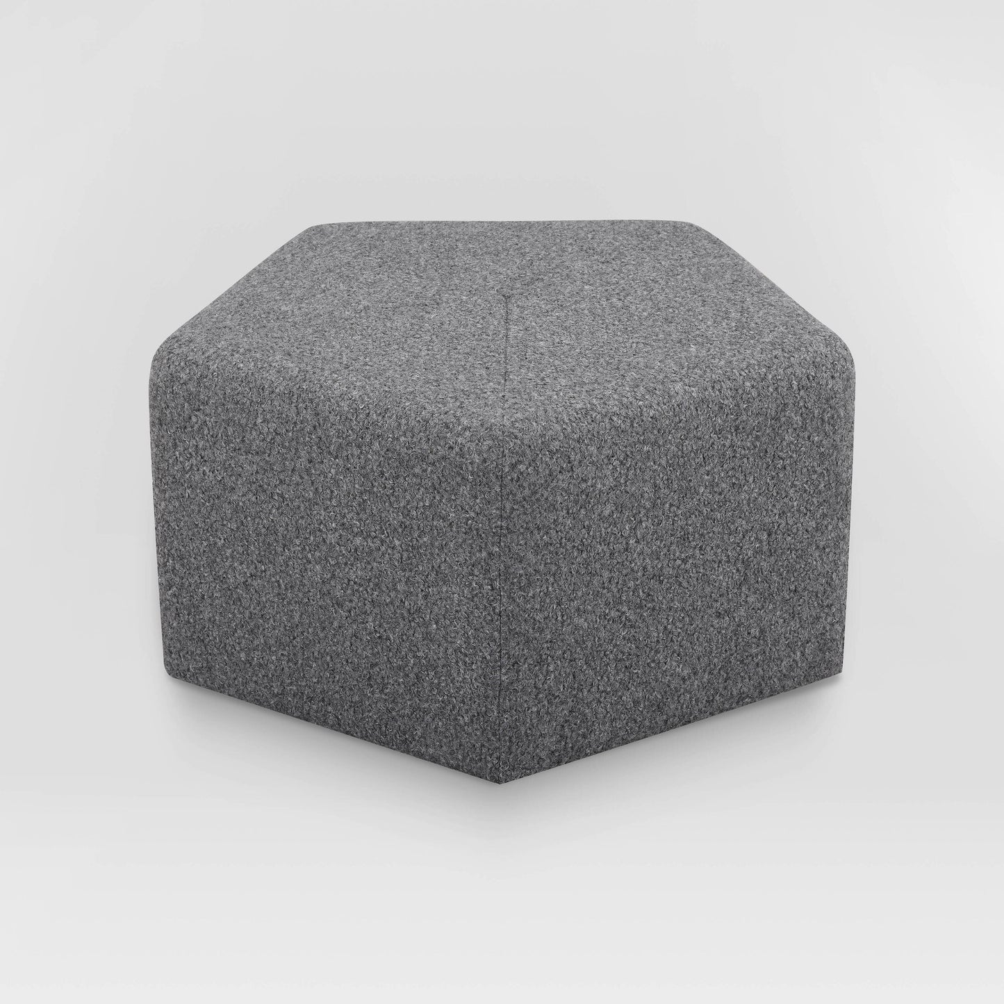 Lifestyle Solutions Gentry Pentagonal Ottoman, Snow White Fabric