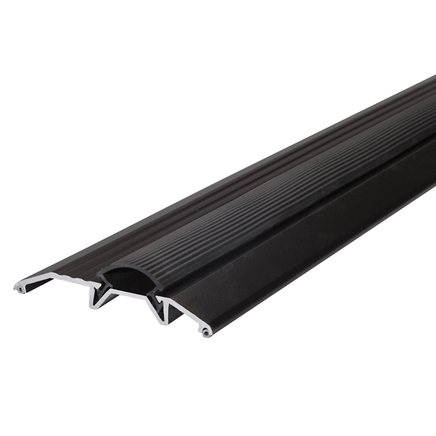 M-D Building Products 10116 3-3/4 in. x 3/4 in. x 36 in. Bronze Aluminum and Vinyl Heavy-Duty Low-Profile Threshold