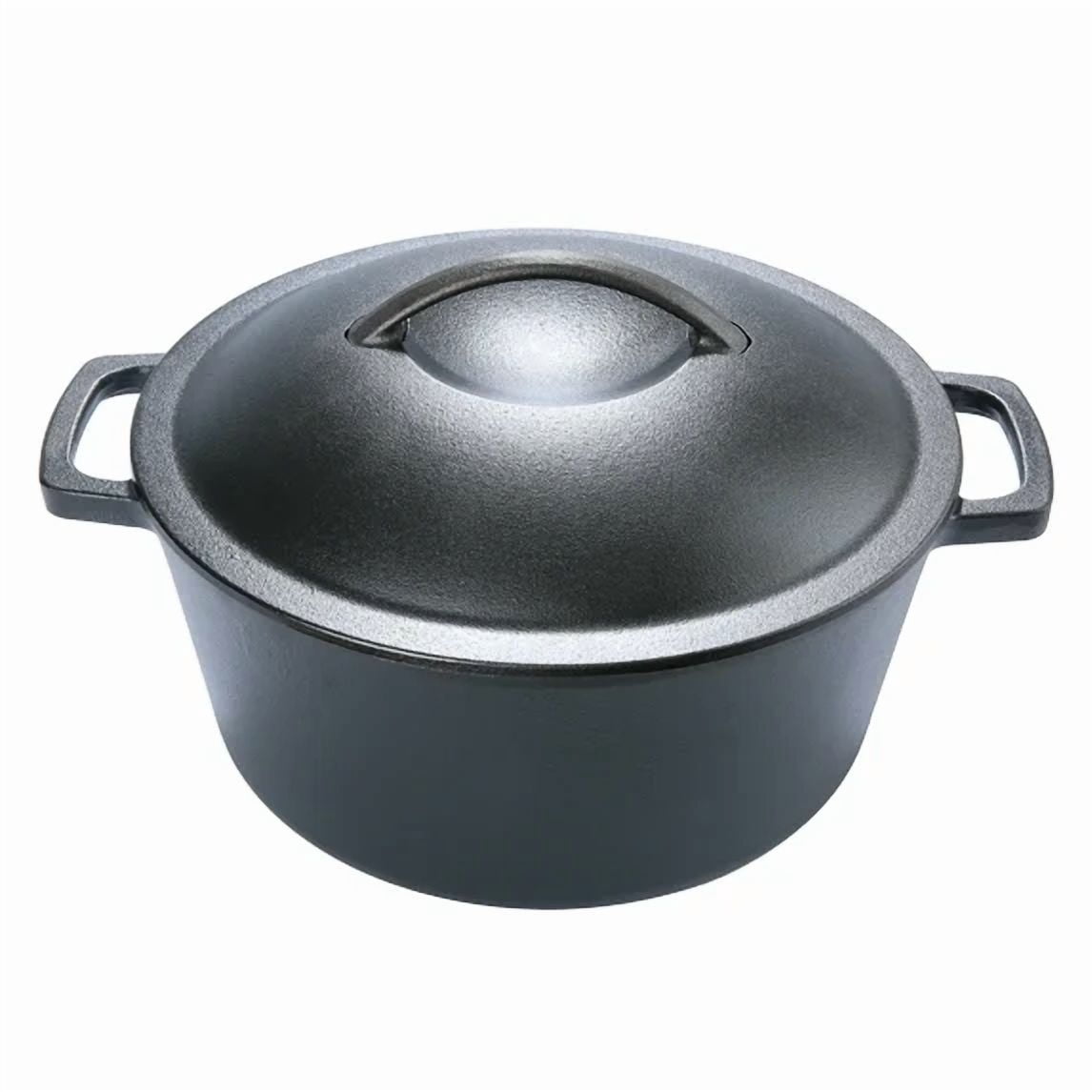 Mainstays 5 Quart Durable Maintenance Pre-Seasoned Cast Iron Dutch Oven Black