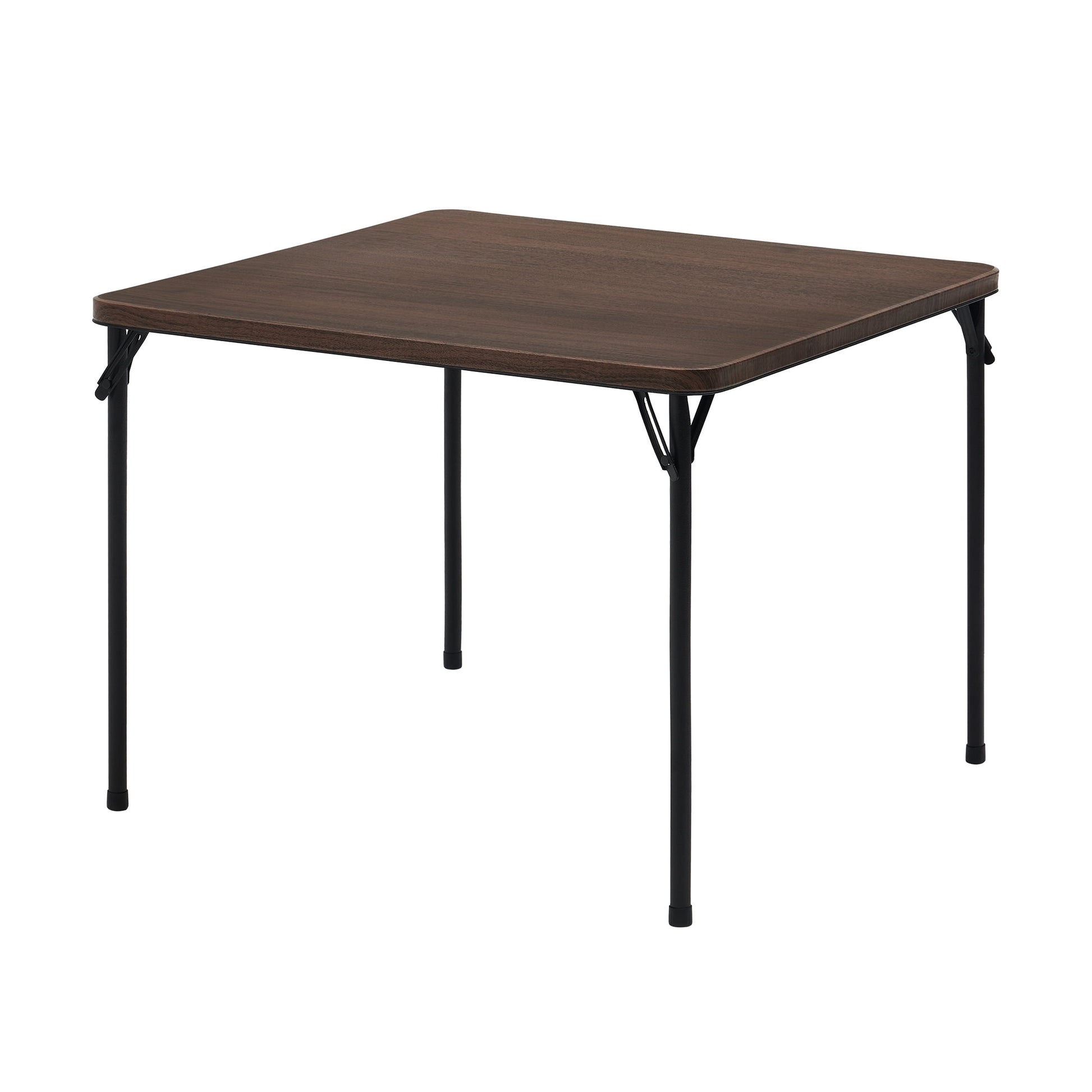 Mainstays 34" Fixed Table Top Folding Legs Card Table, Walnut
