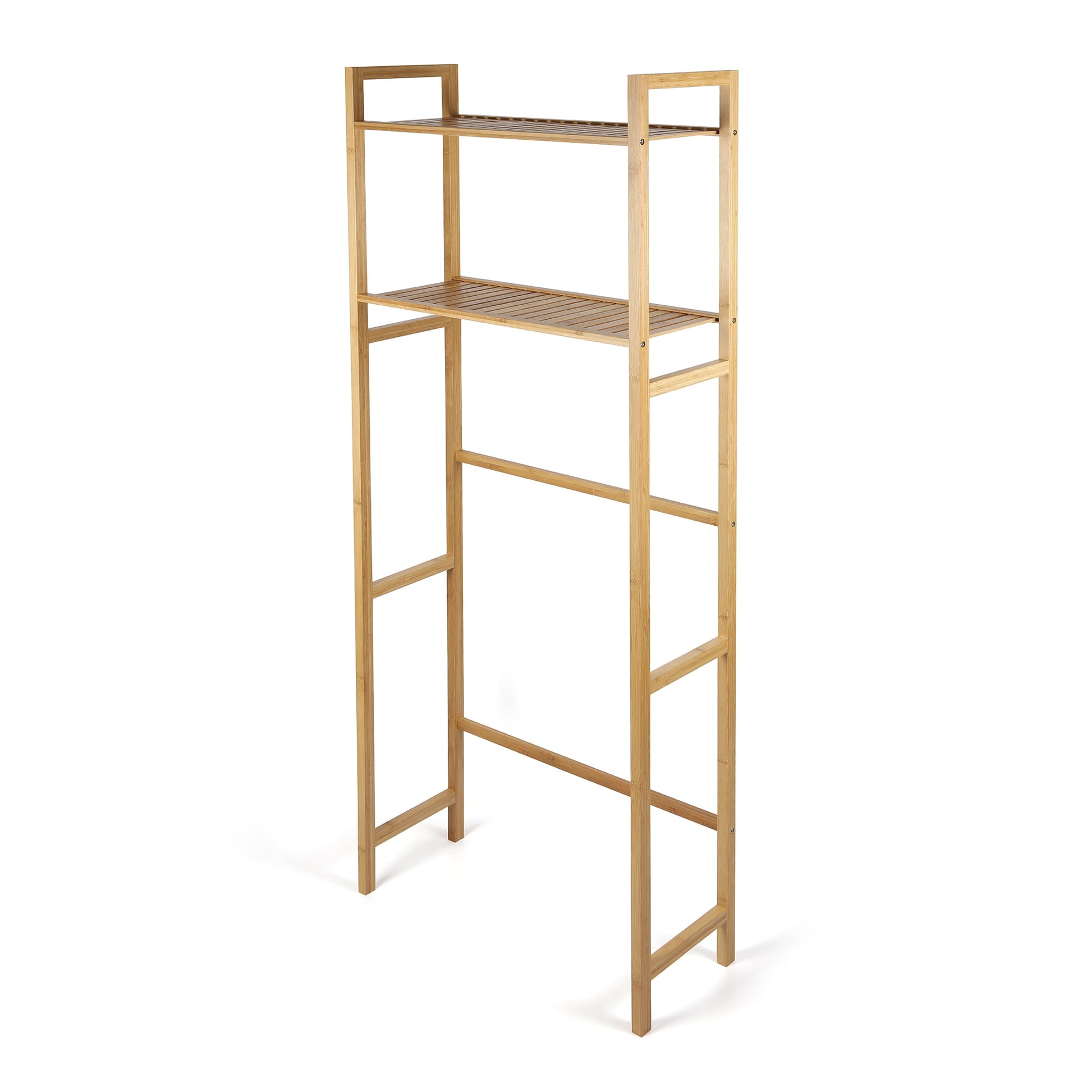 Mainstays 64-inch Above Toilet Free Standing Shelf, 6 lb. Shelf Capacity, Bamboo, Adult