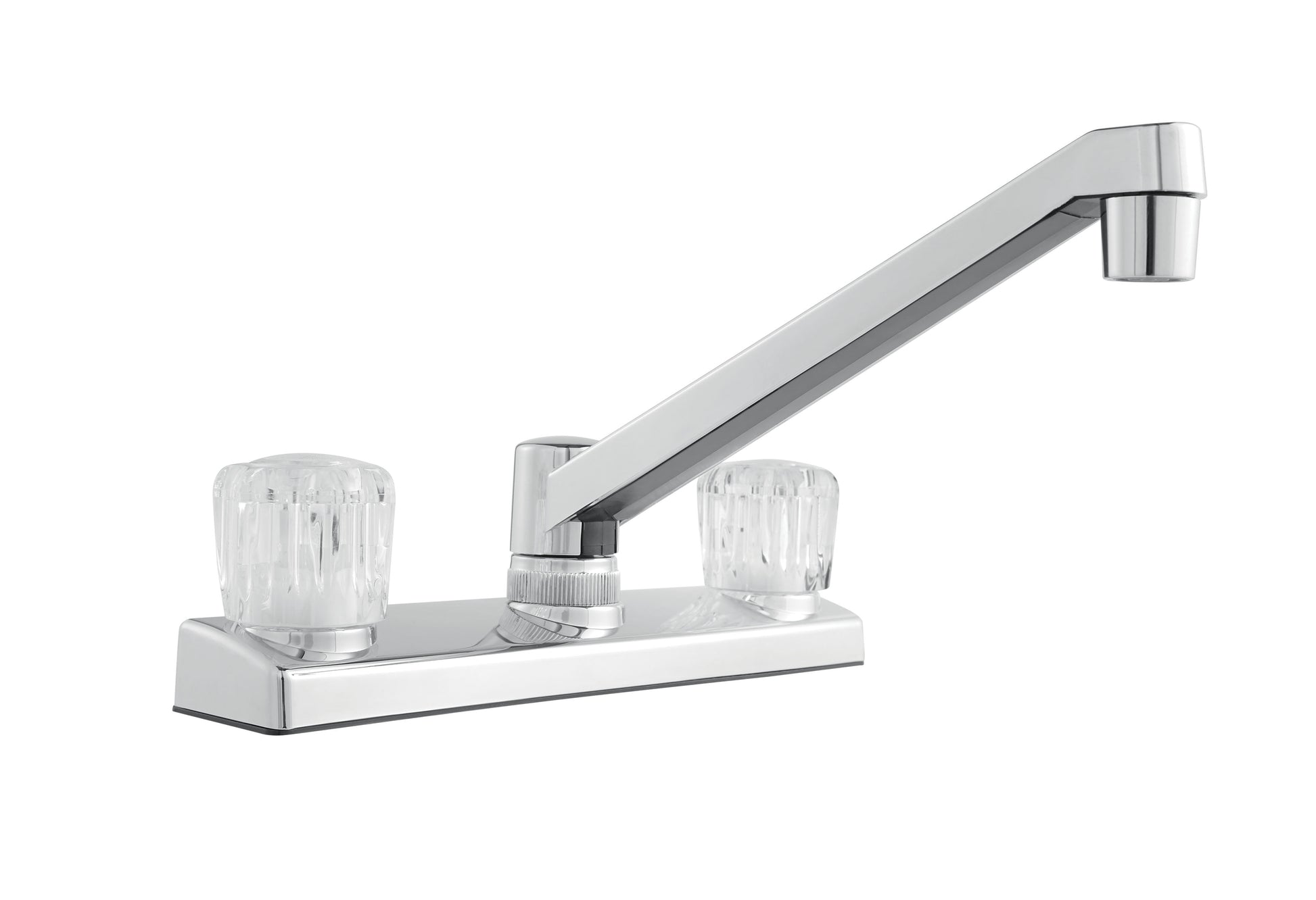 Mainstays Kitchen Faucet, Dual Acrylic Handles, Chrome Finish, Nonmetallic Body