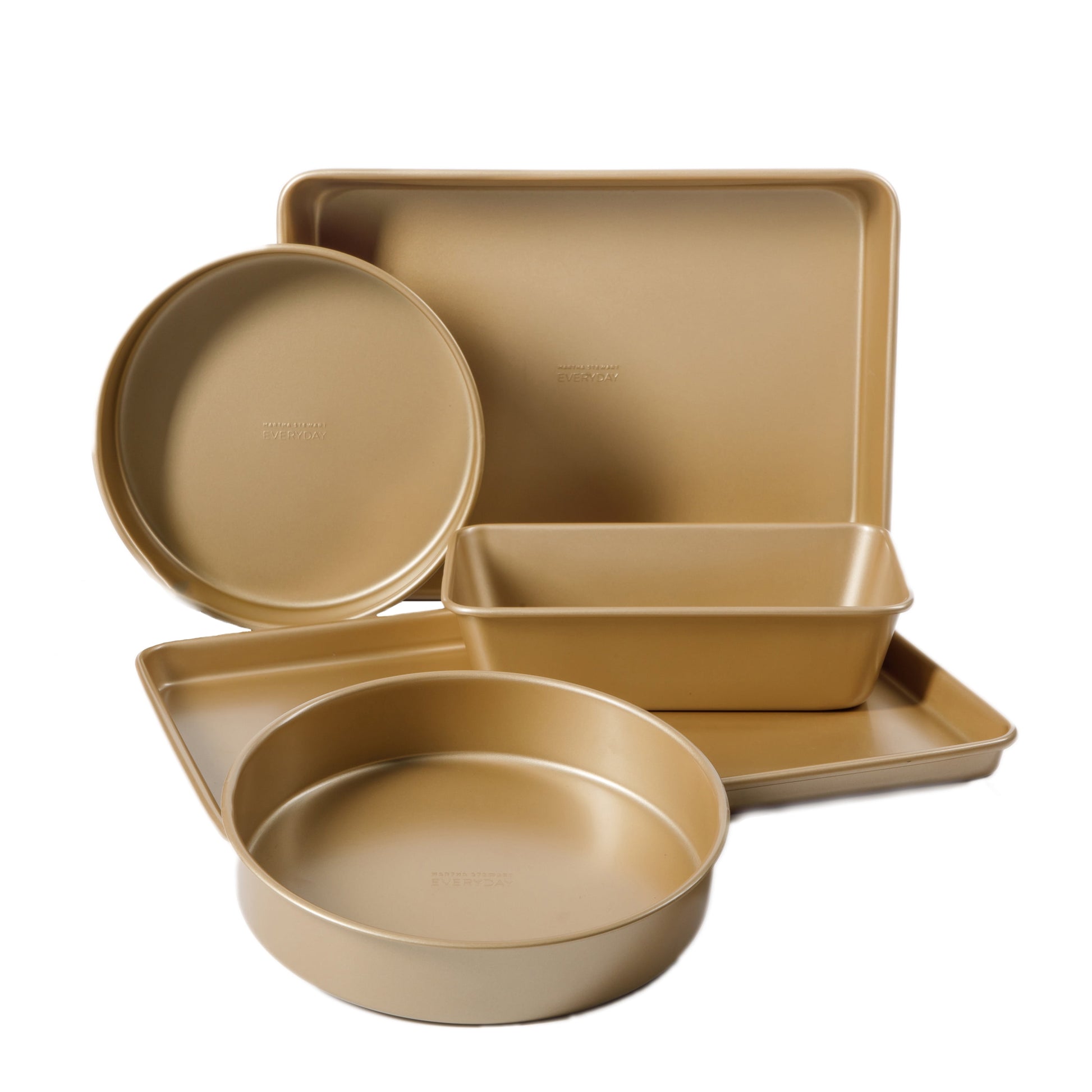 Martha Stewart Everyday 5-Piece Champagne Carbon Steel Nonstick Bakeware Set